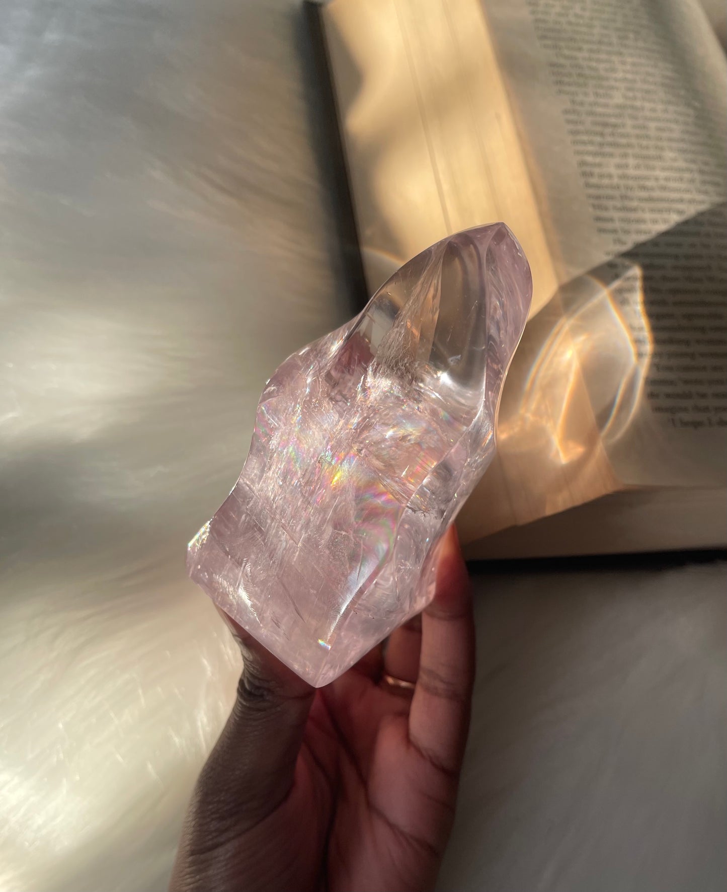 Lavender Iceland Spar flame
