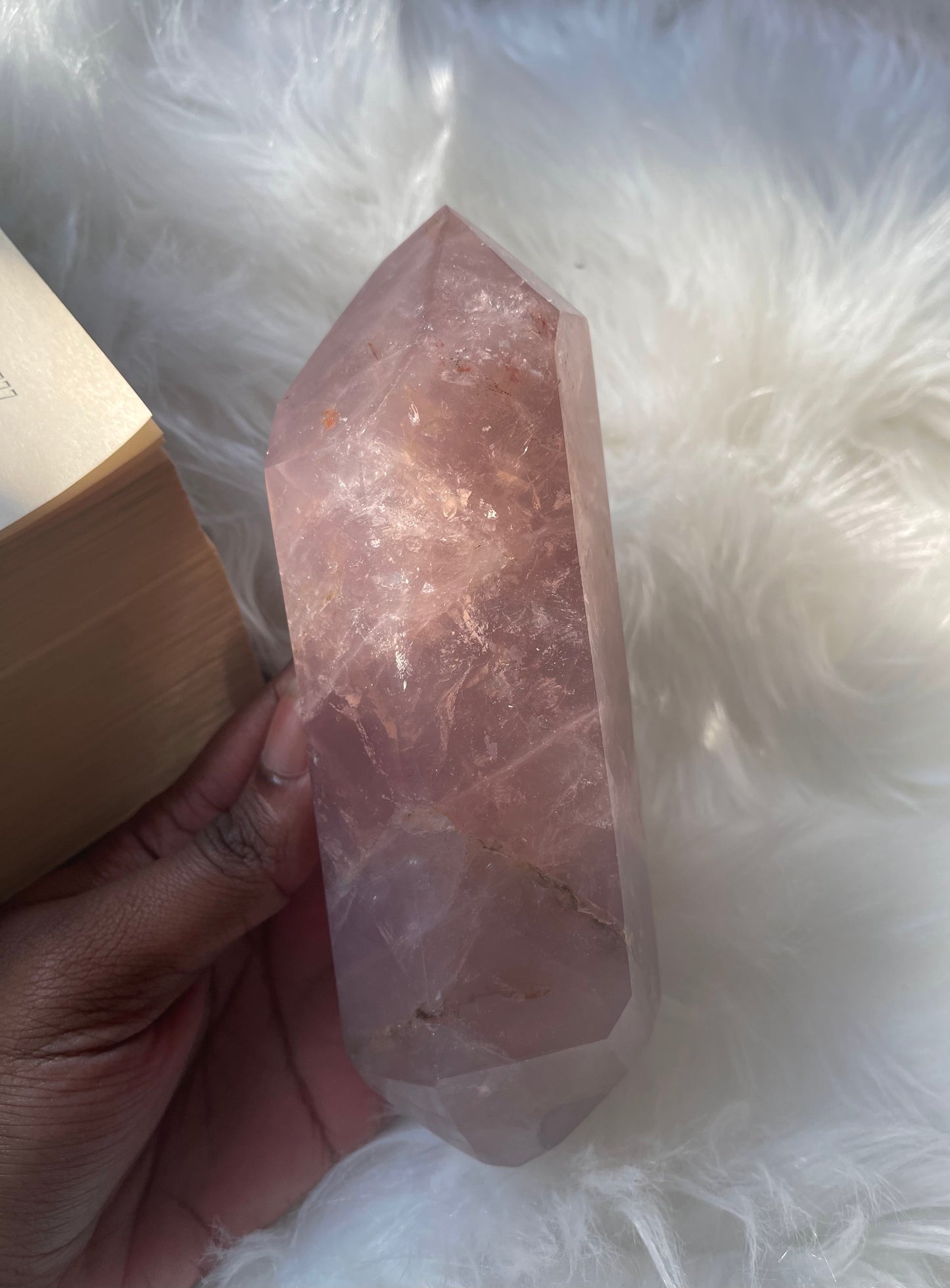 Lavender Rose Quartz double terminated point