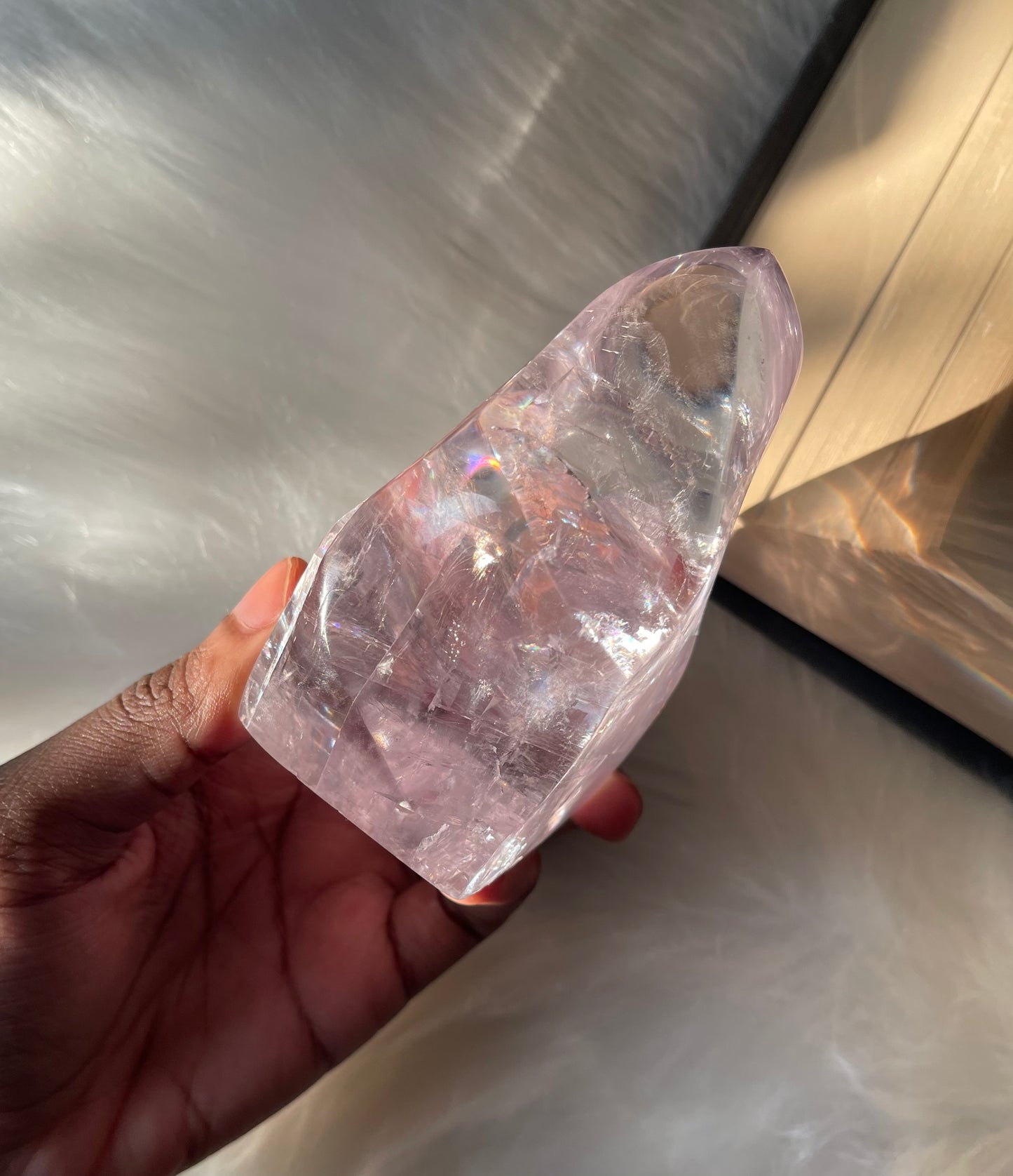 Lavender Iceland Spar flame