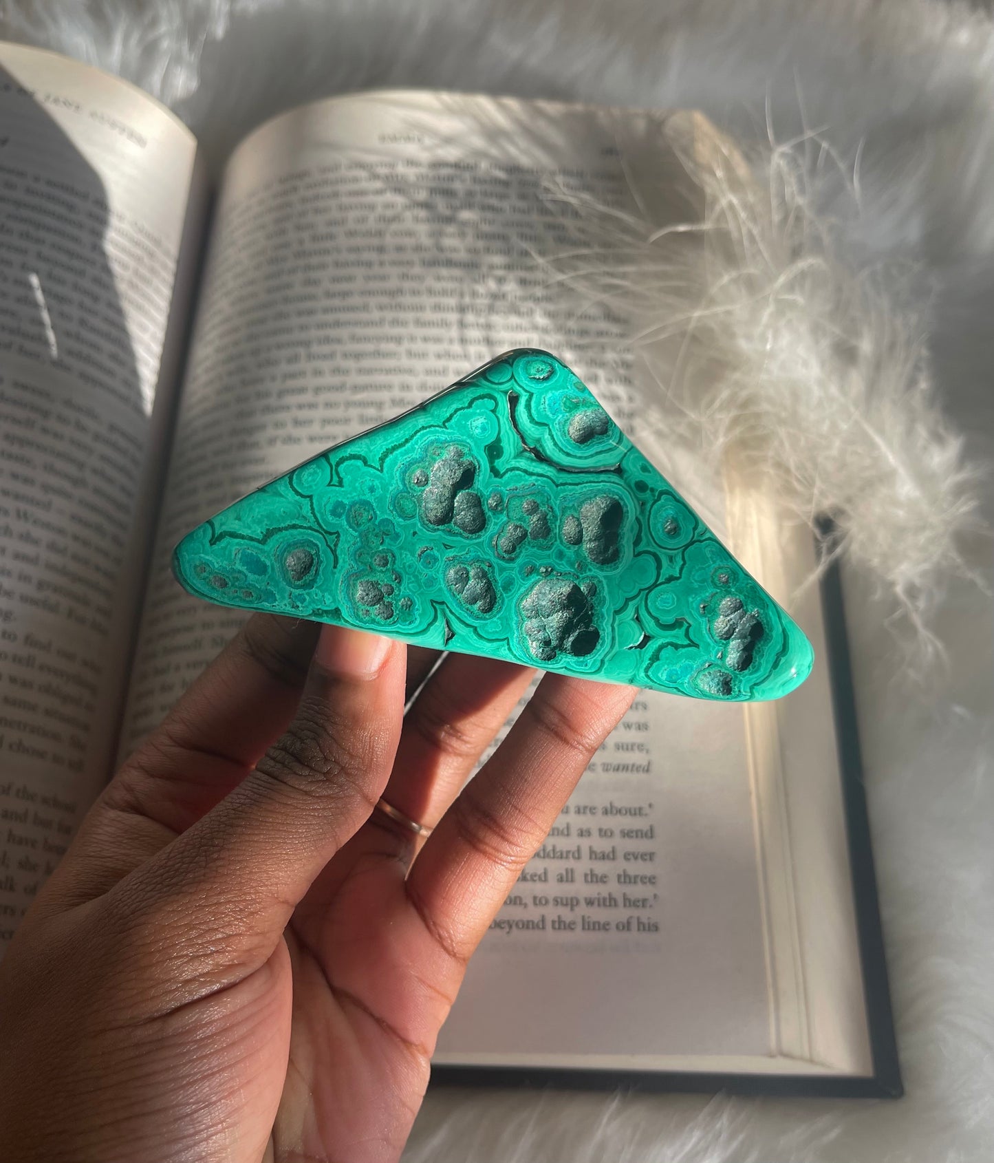 Polished Malachite freeform