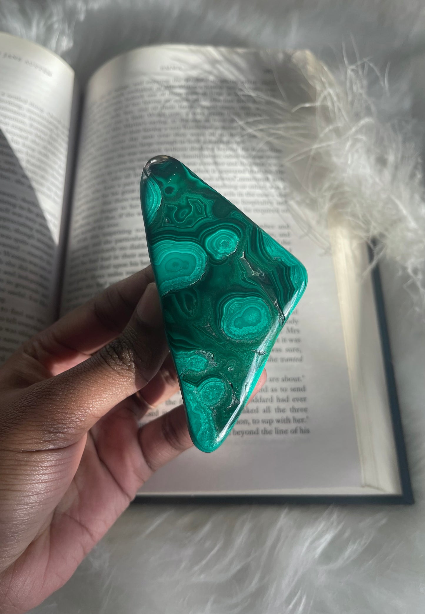 Polished Malachite freeform