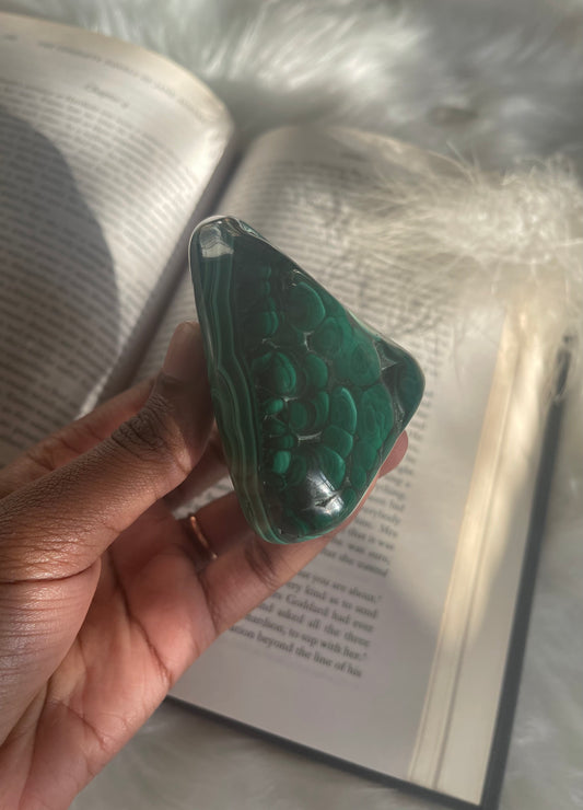 Polished Malachite freeform