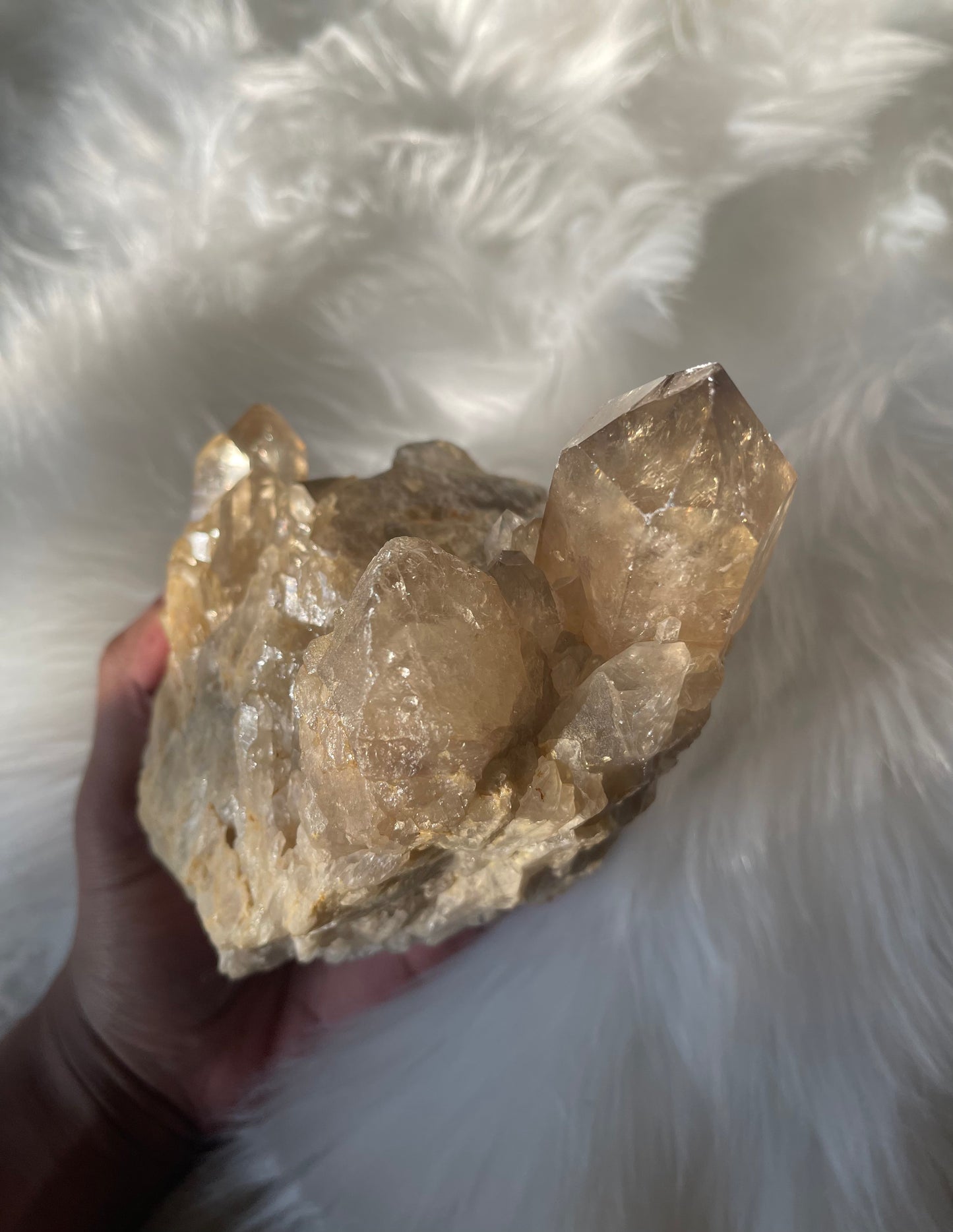 Natural Citrine cluster - L