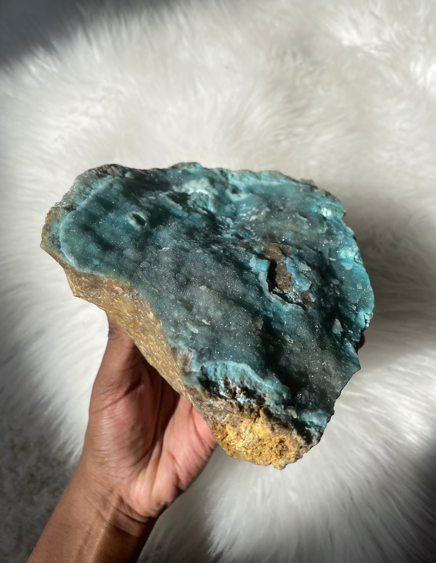 Chrysocolla druzy - XL