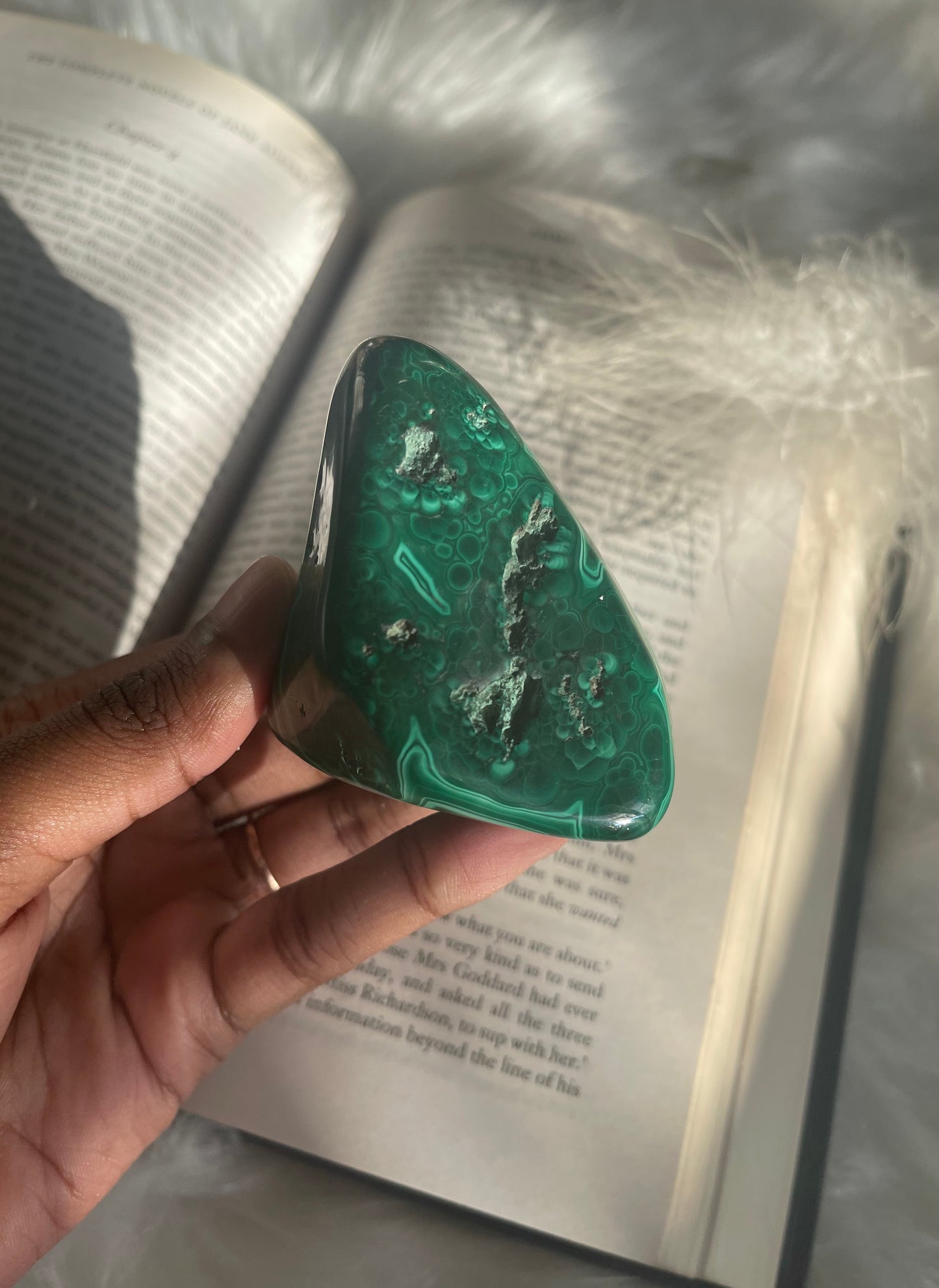 Polished Malachite freeform