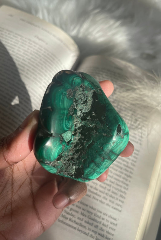 Polished Malachite freeform