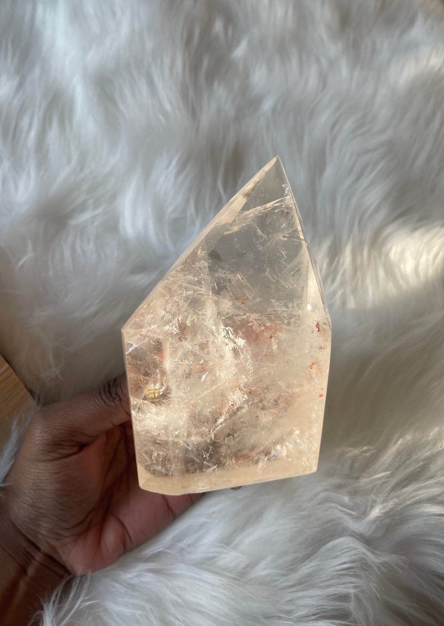 Hematoid veil Clear Quartz