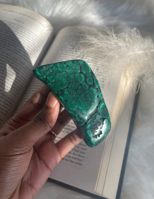 Polished Malachite freeform