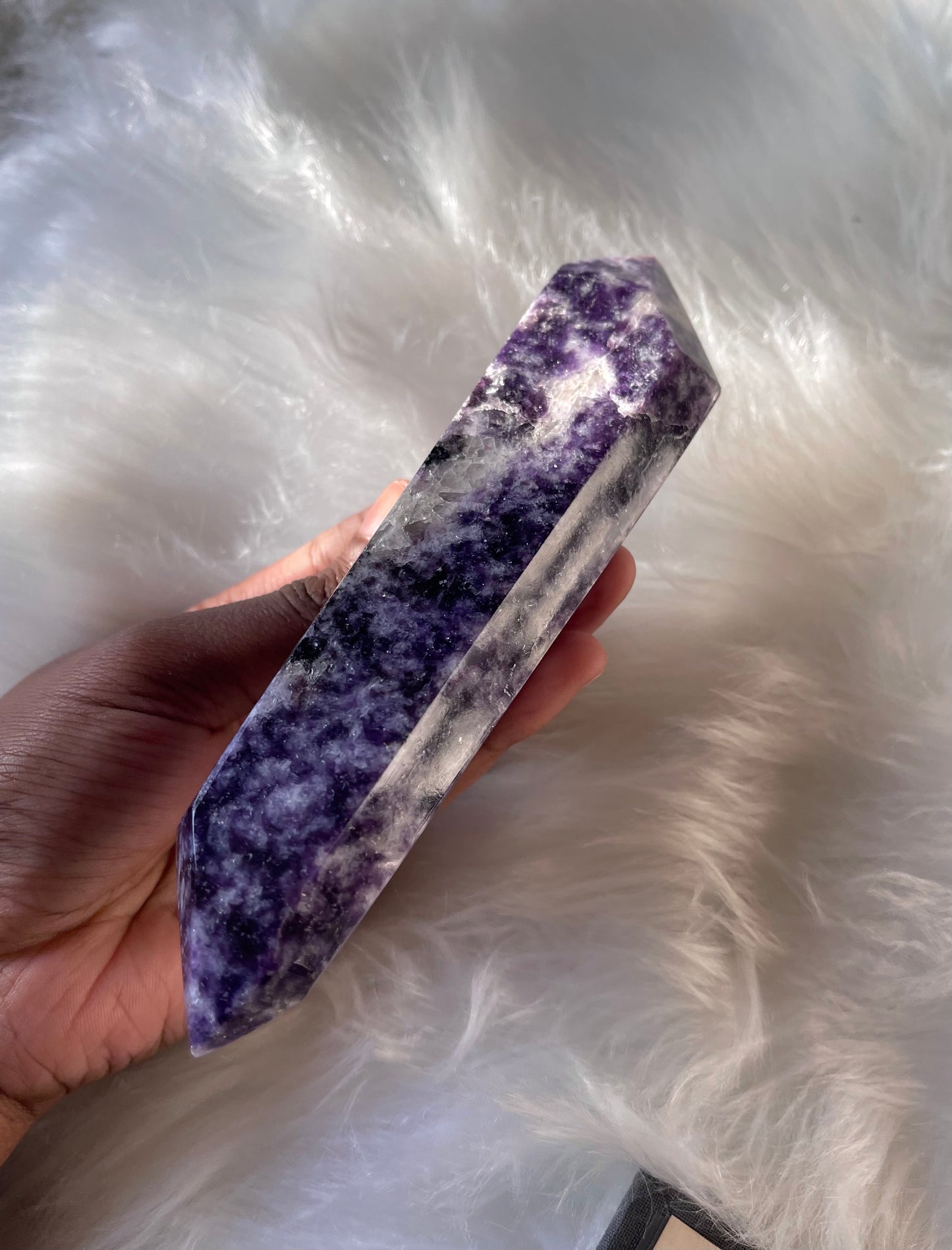 Lepidolite - double terminated point