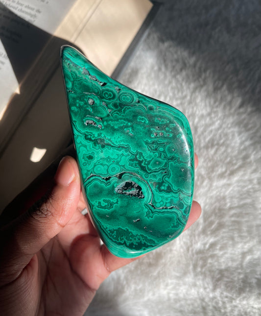 Polished Malachite freeform