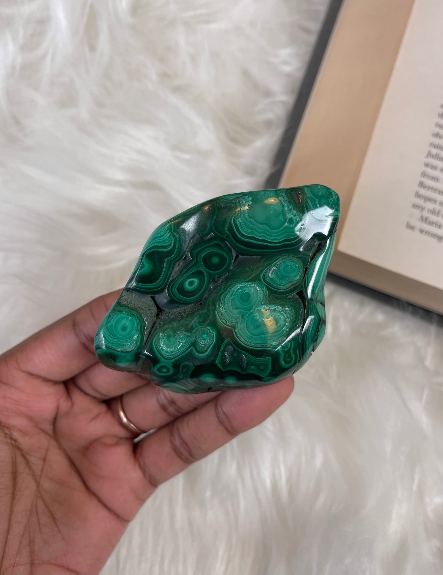 Polished Malachite freeform