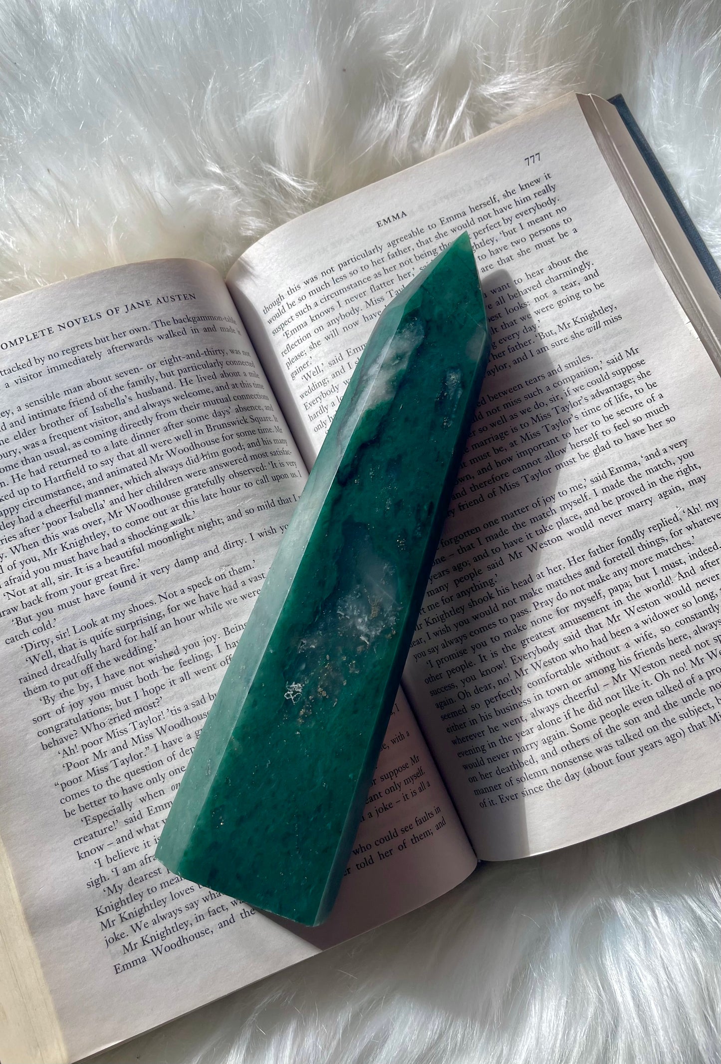 Swazi jade point with pyrite