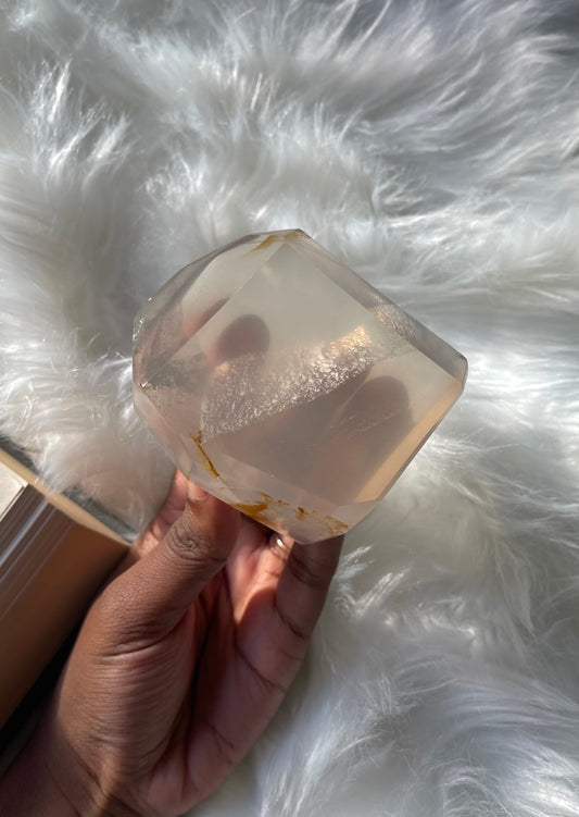 Girasol Quartz faceted