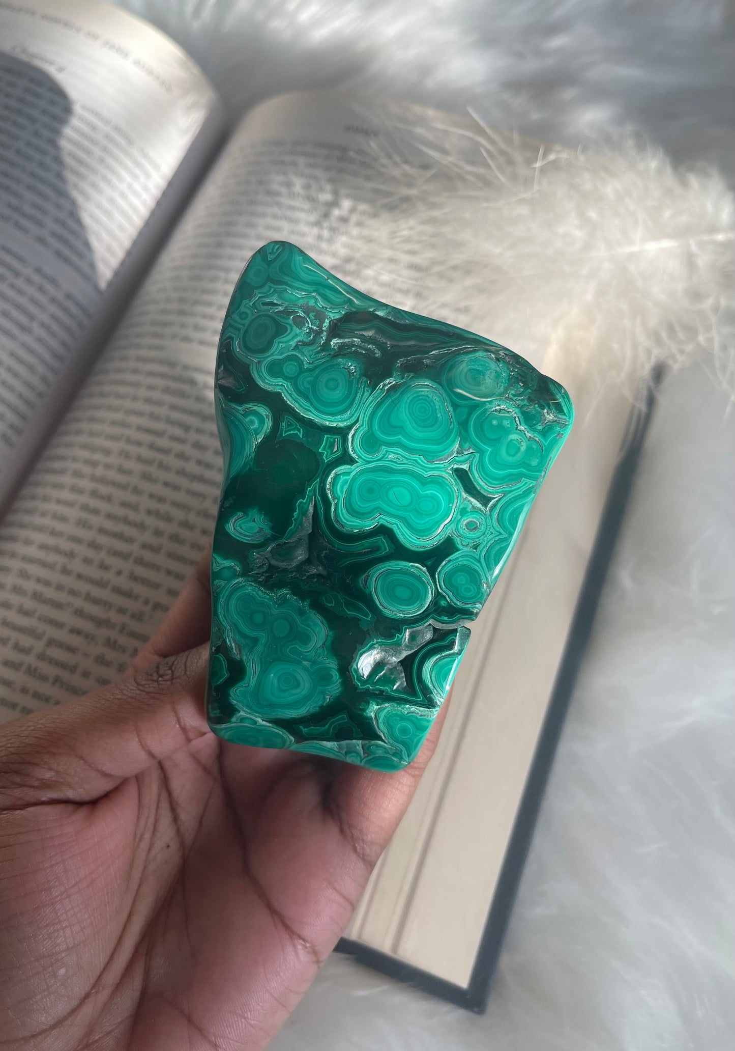Polished Malachite freeform