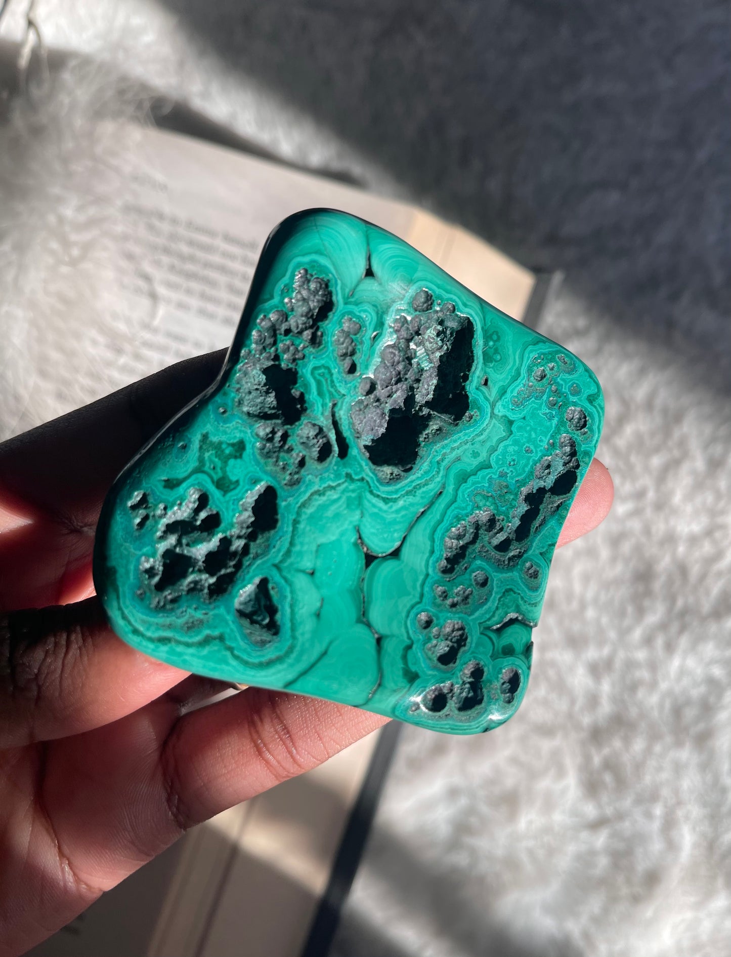 Polished Malachite freeform