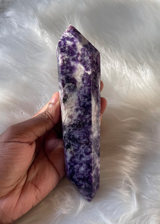 Lepidolite - double terminated point