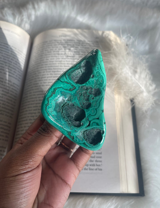 Polished Malachite freeform
