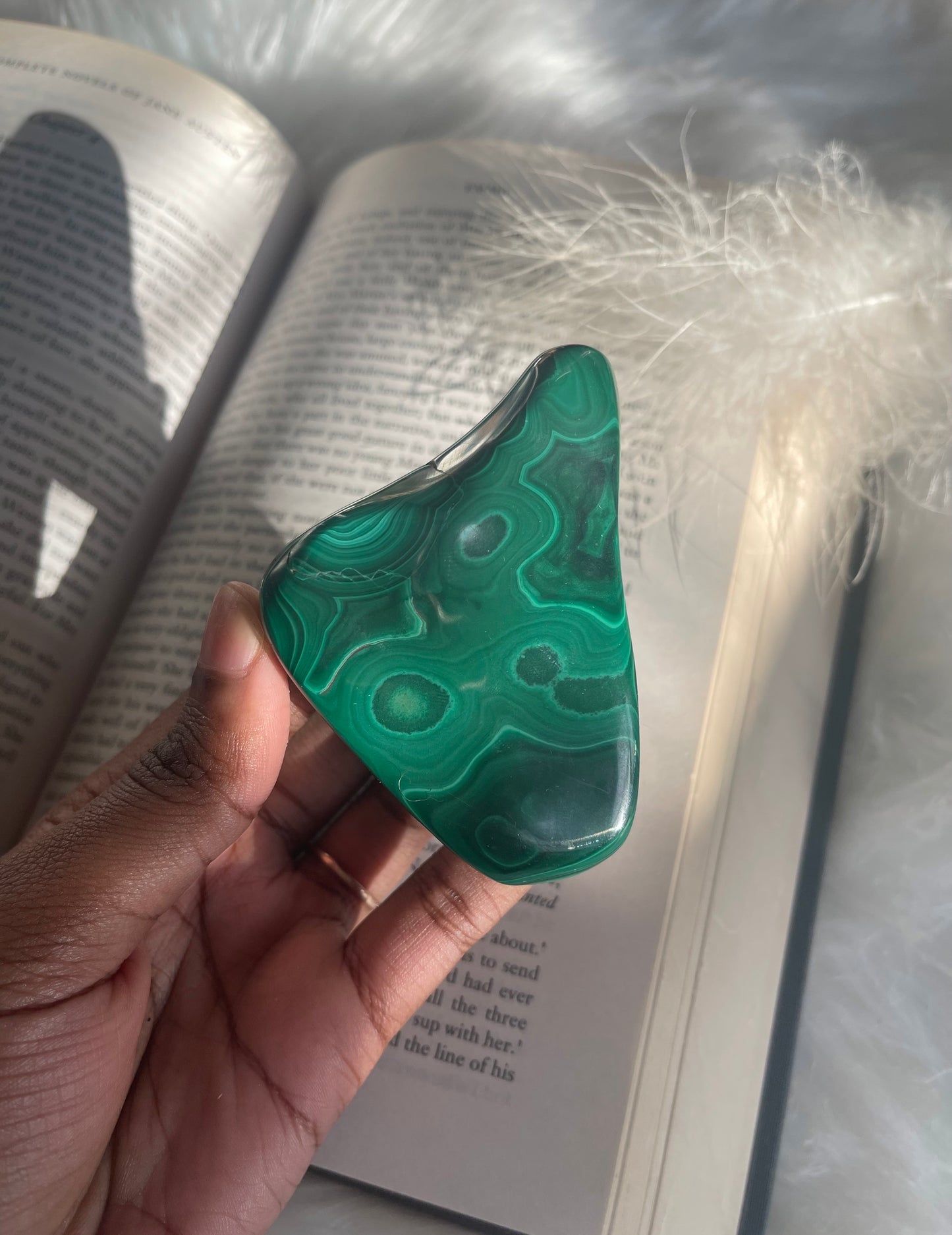 Polished Malachite freeform