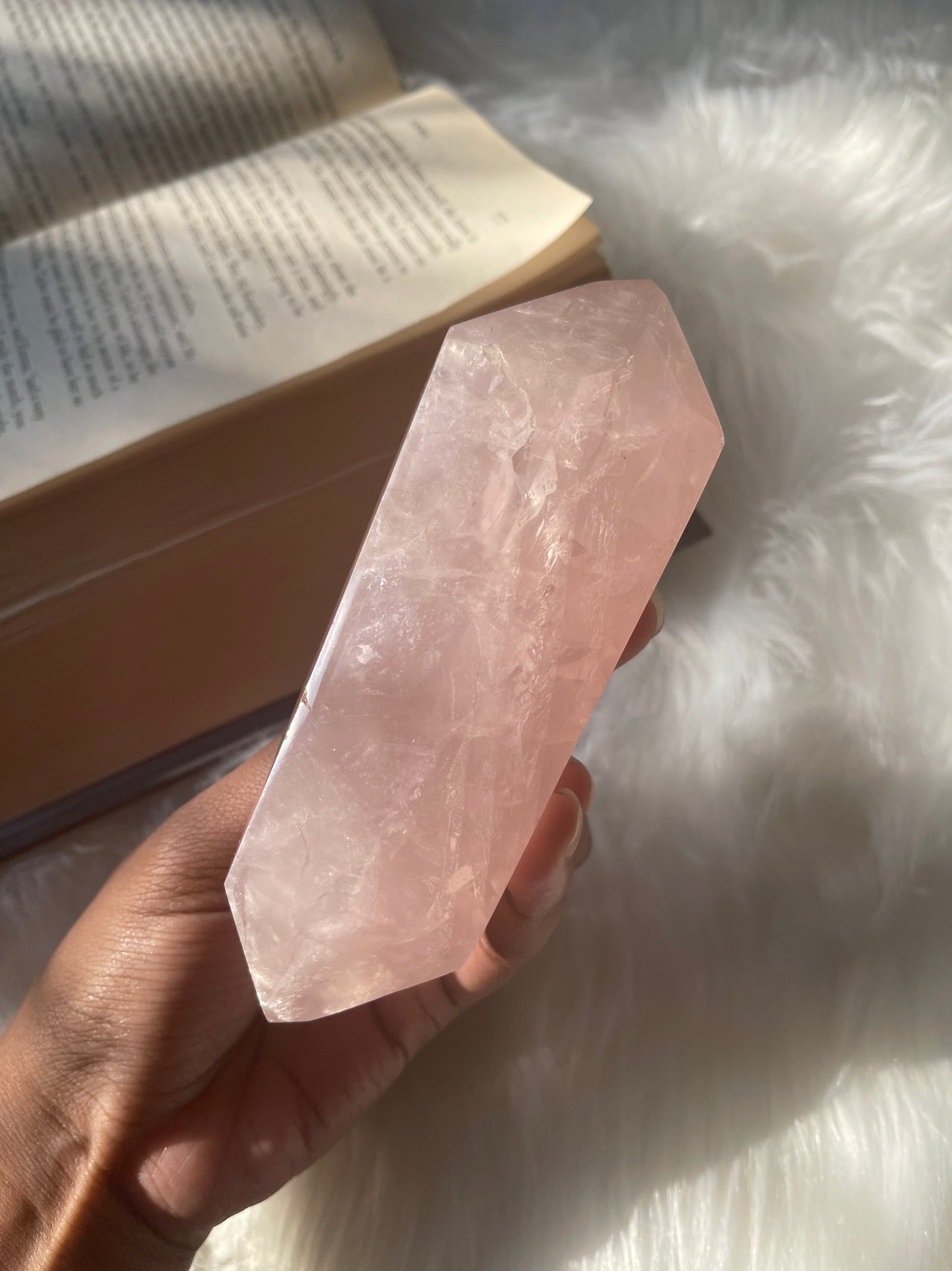 Rose Quartz double terminated point