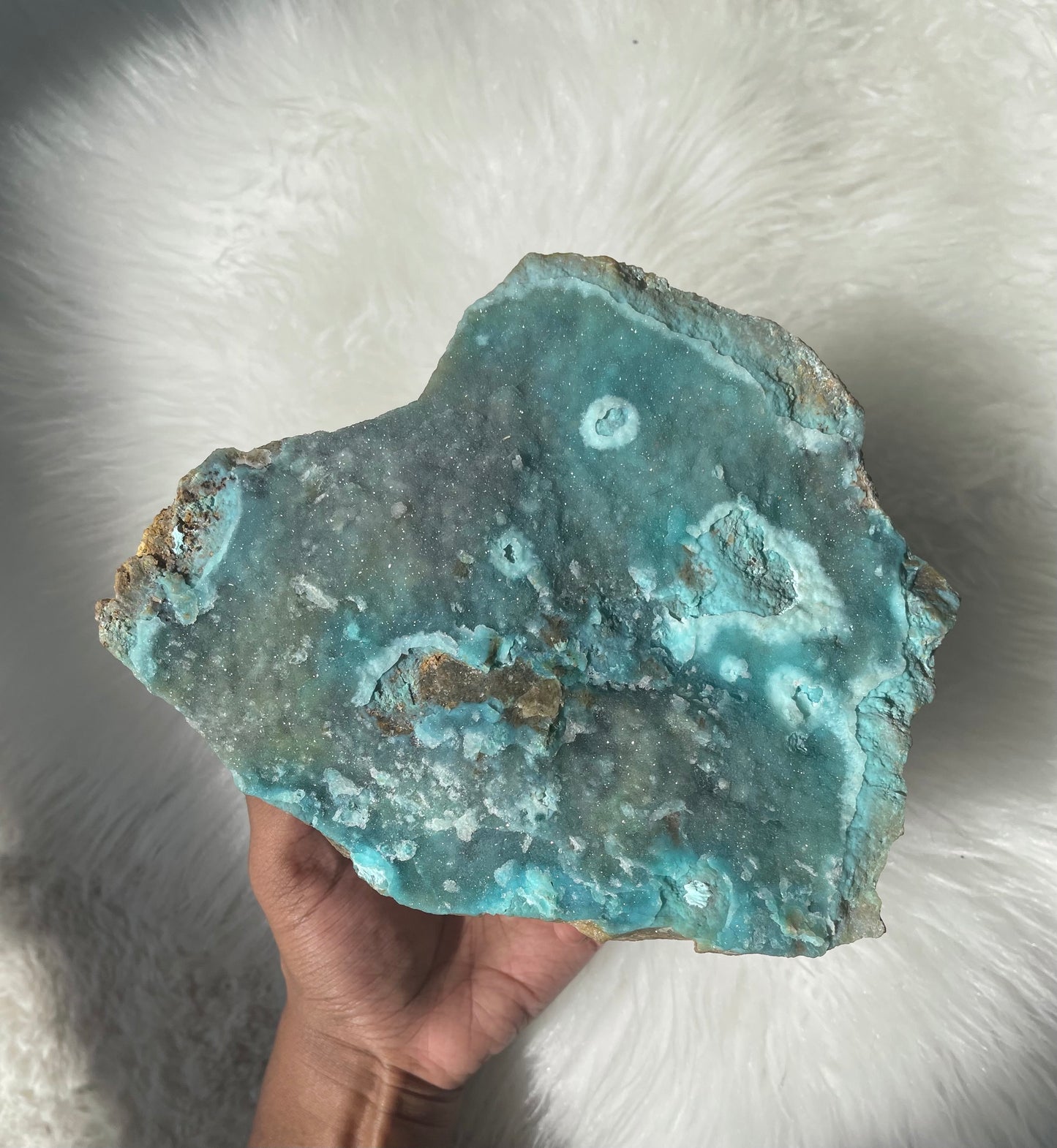 Chrysocolla druzy - XL
