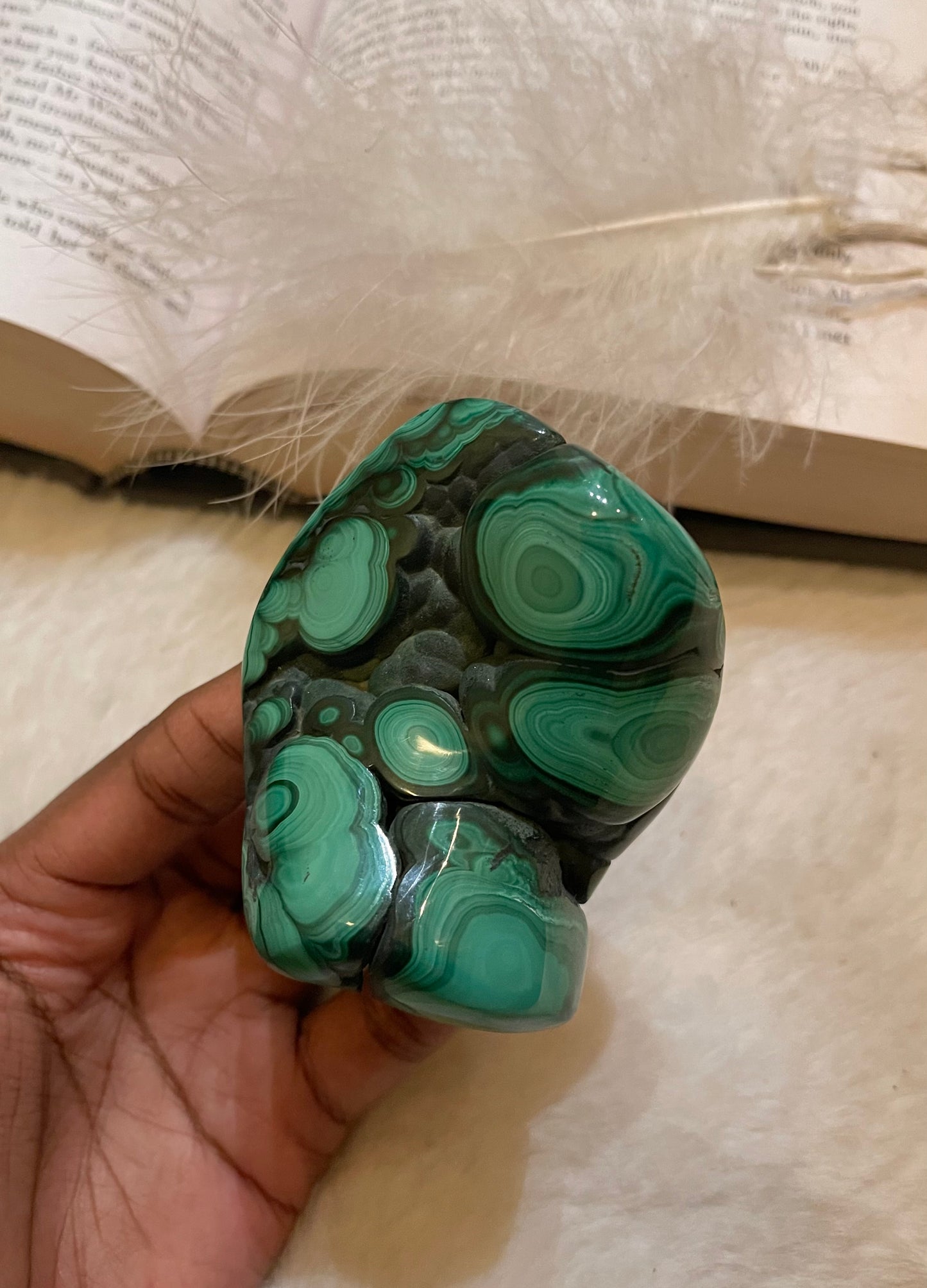 Polished Malachite freeform