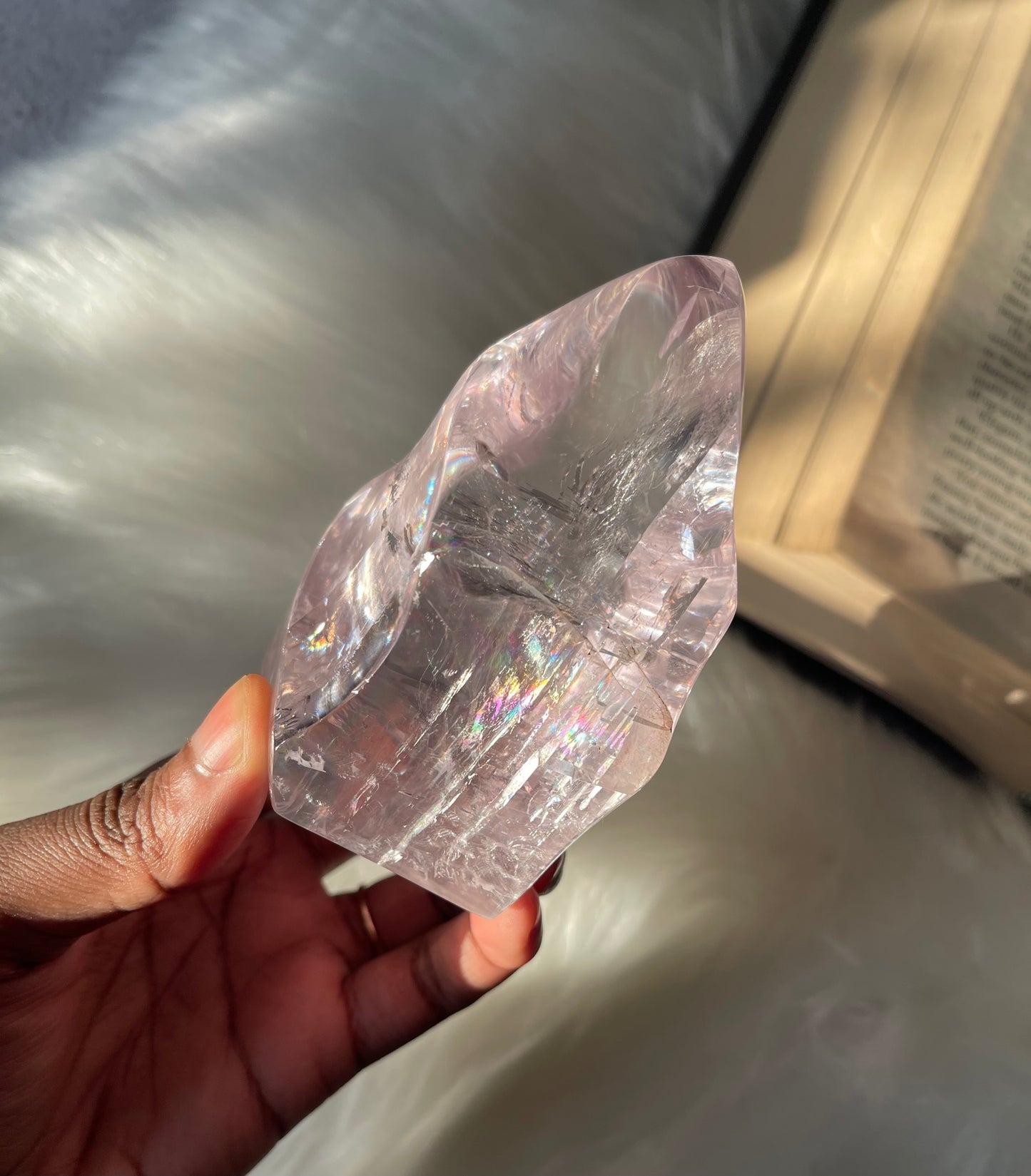 Lavender Iceland Spar flame