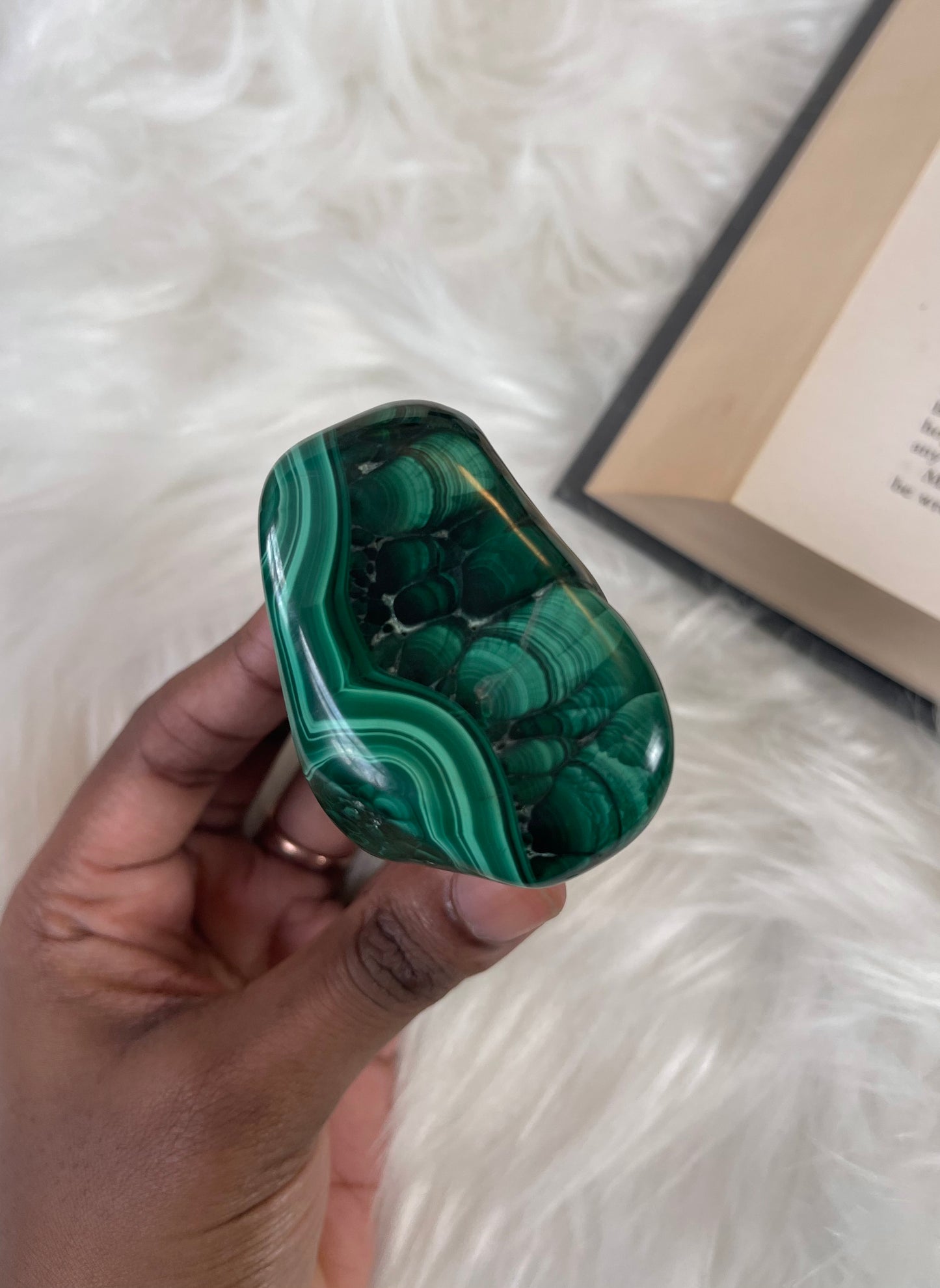 Polished Malachite freeform