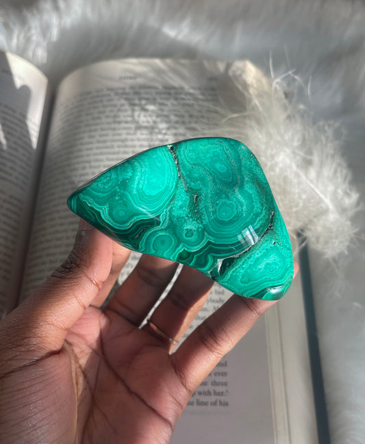 Polished Malachite freeform