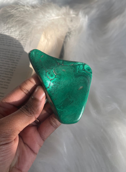 Polished Malachite freeform