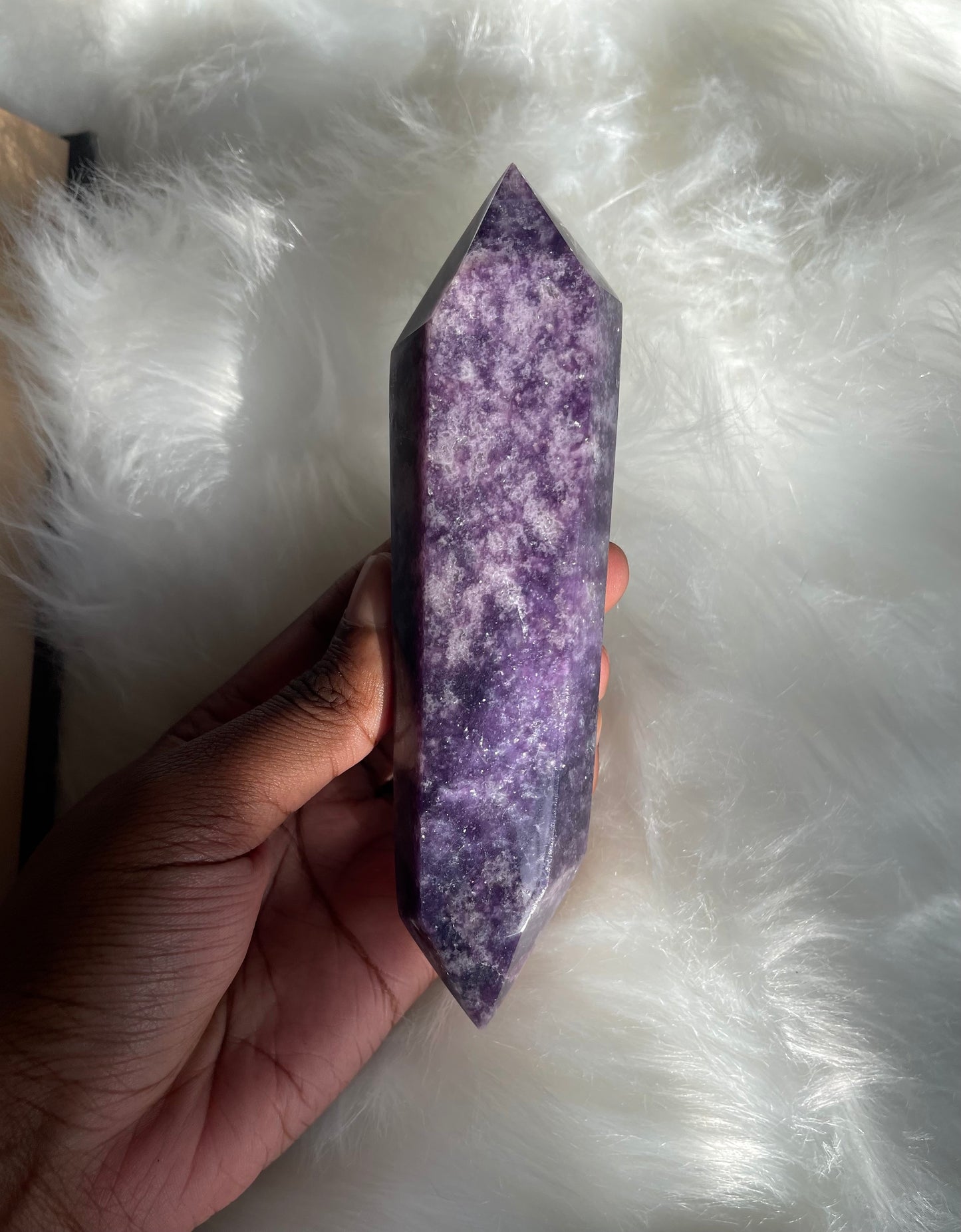 Lepidolite - double terminated point