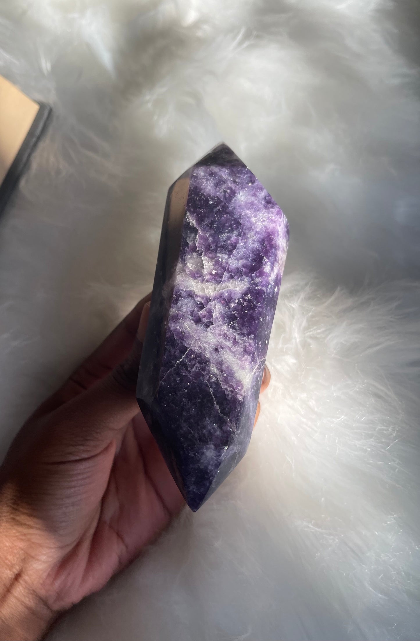 Lepidolite - double terminated point