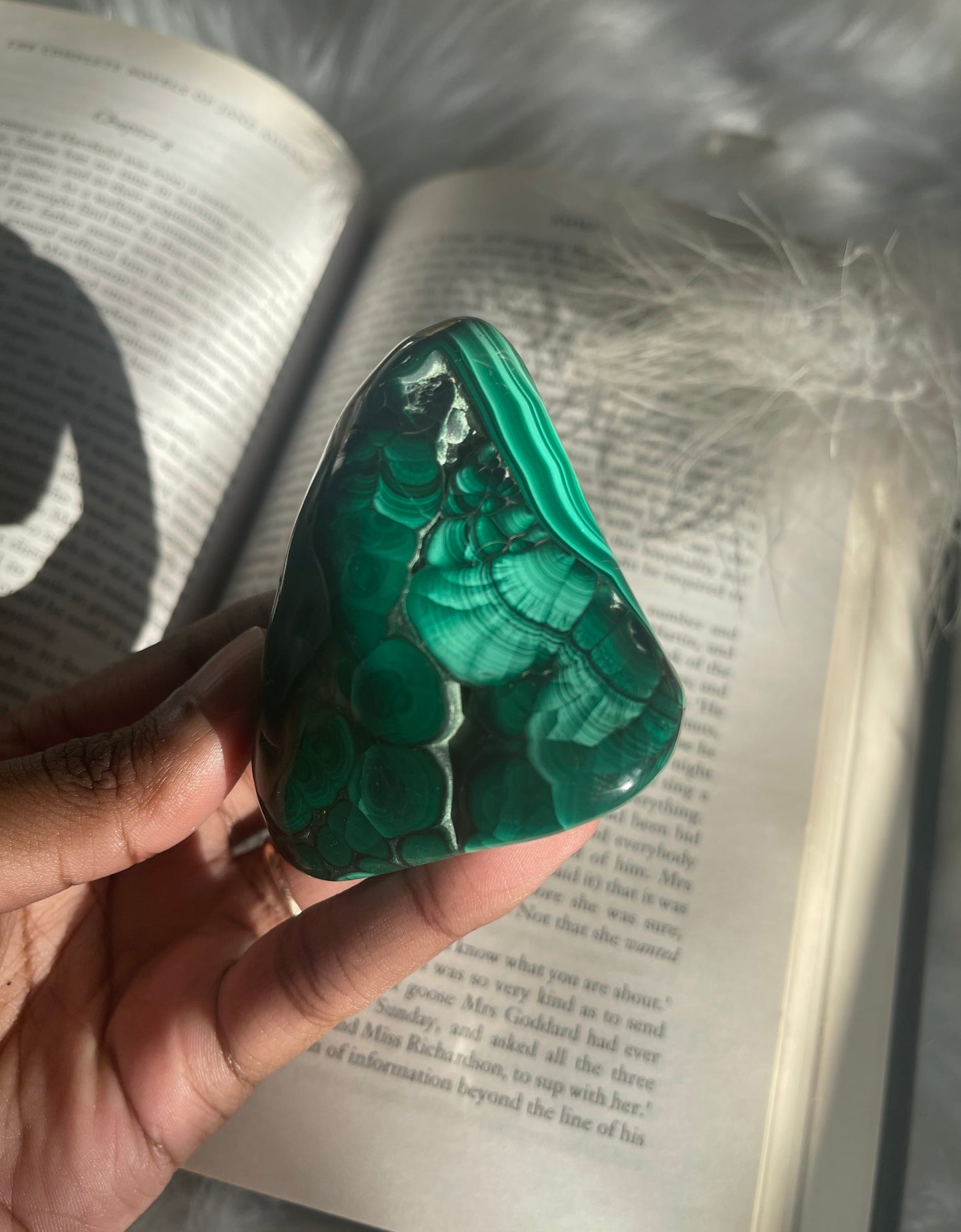 Polished Malachite freeform
