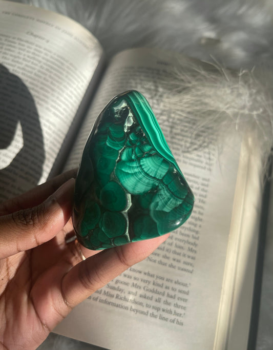 Polished Malachite freeform
