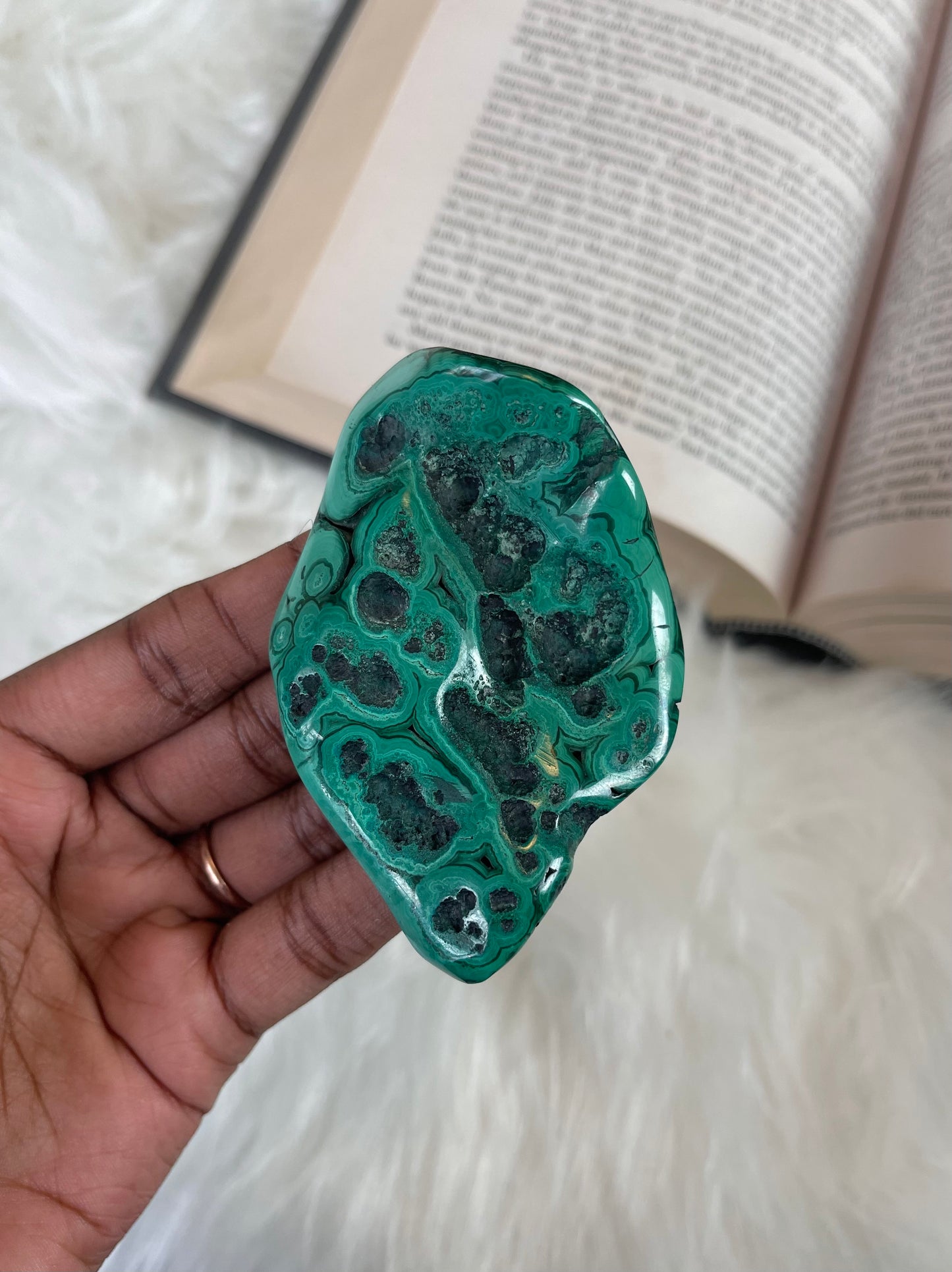 Polished Malachite freeform