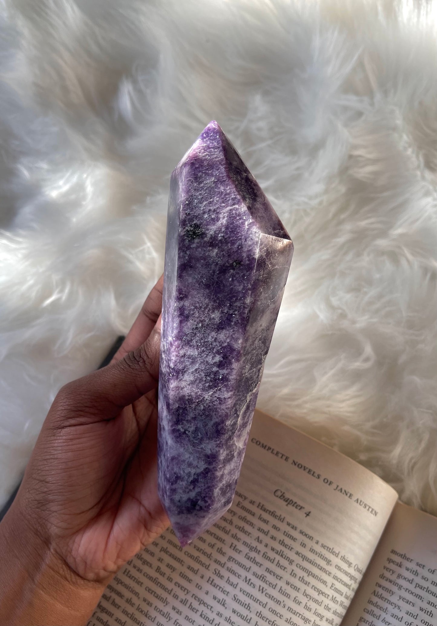 Lepidolite - double terminated point