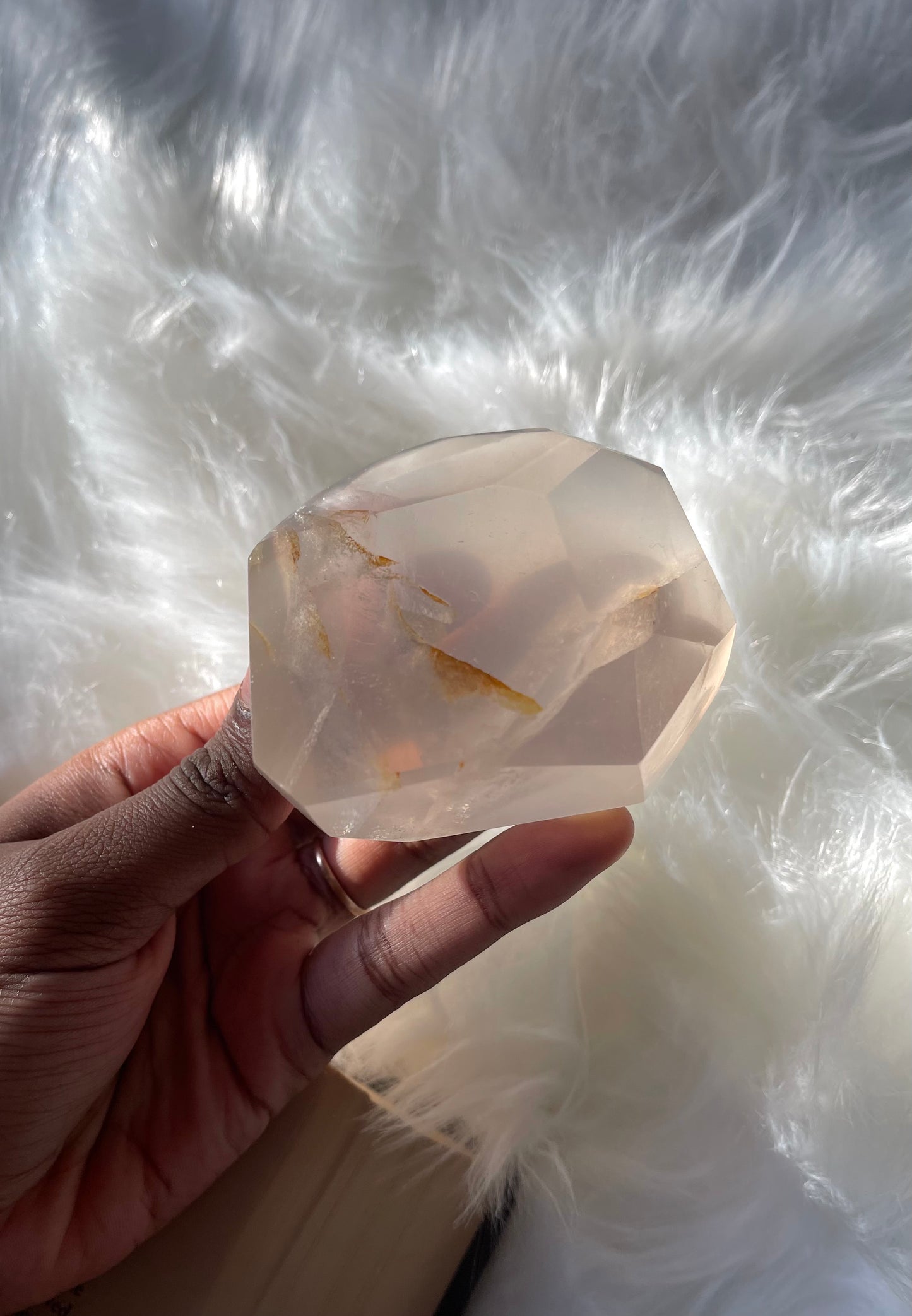 Girasol Quartz faceted