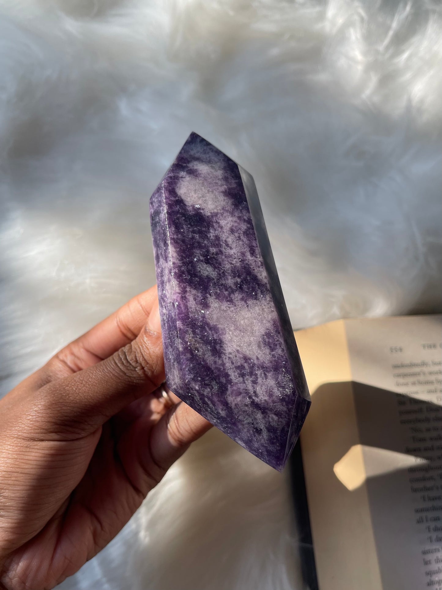 Lepidolite - double terminated point