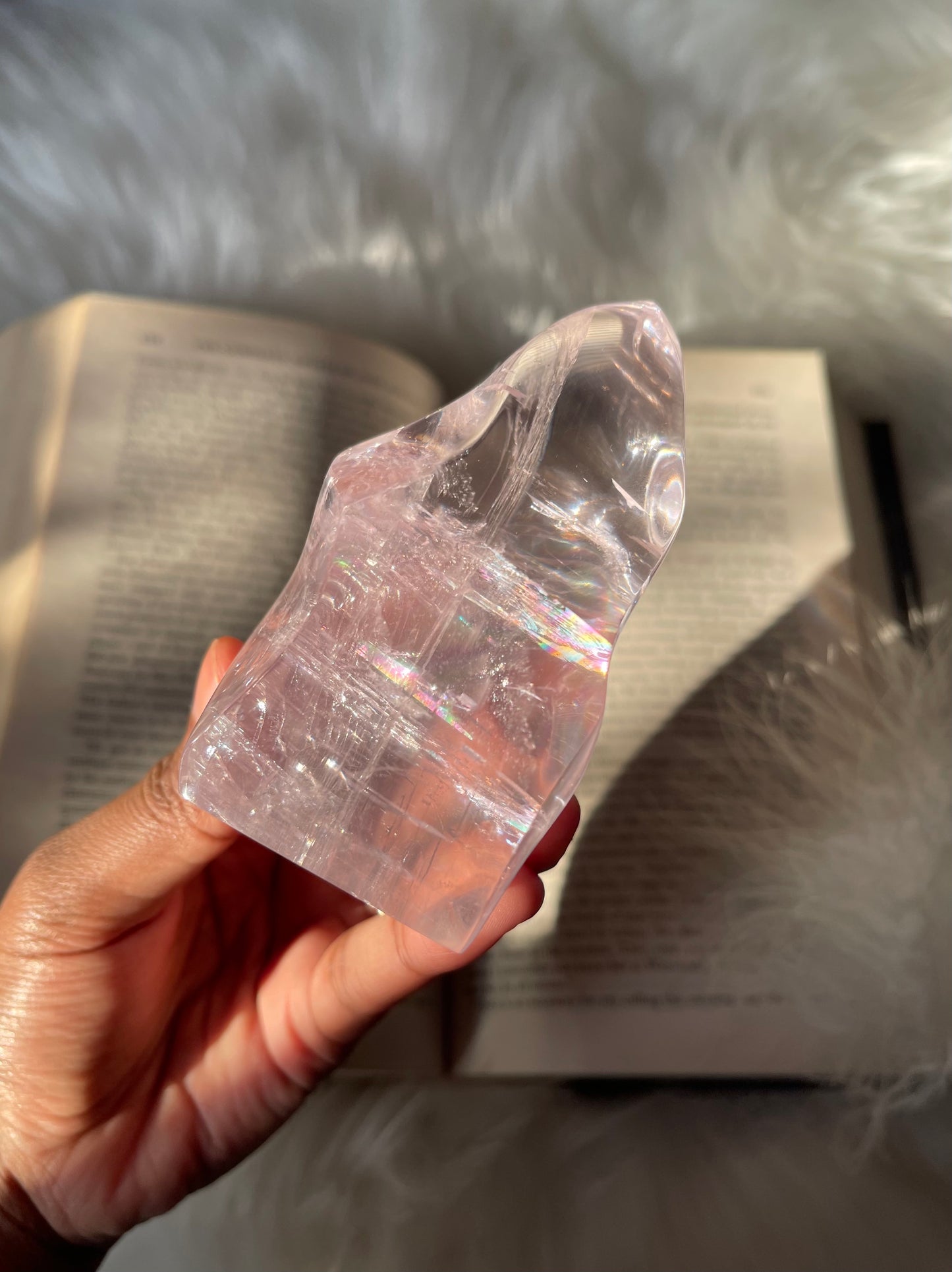 Lavender Iceland Spar flame