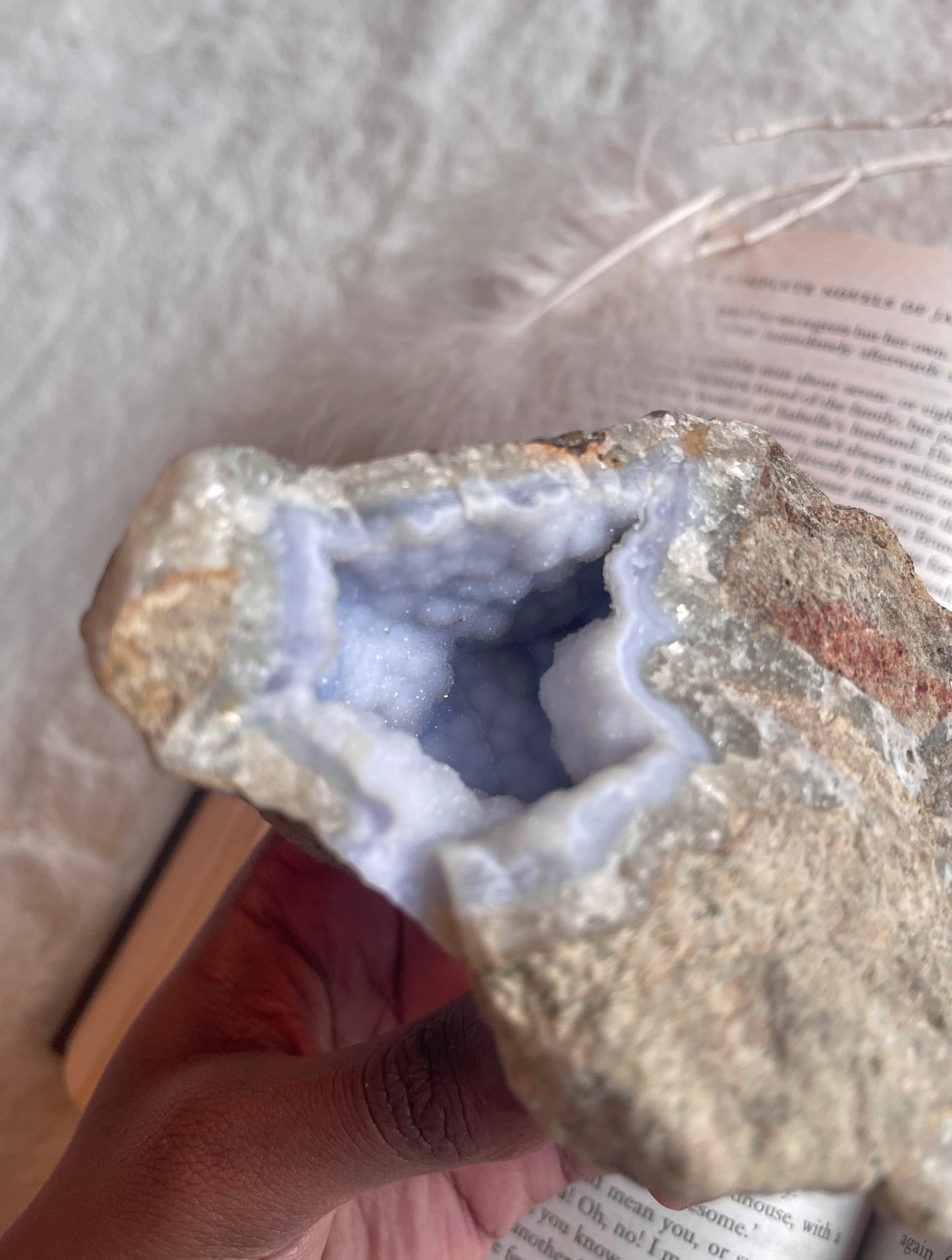 Blue Lace Agate geode (large)