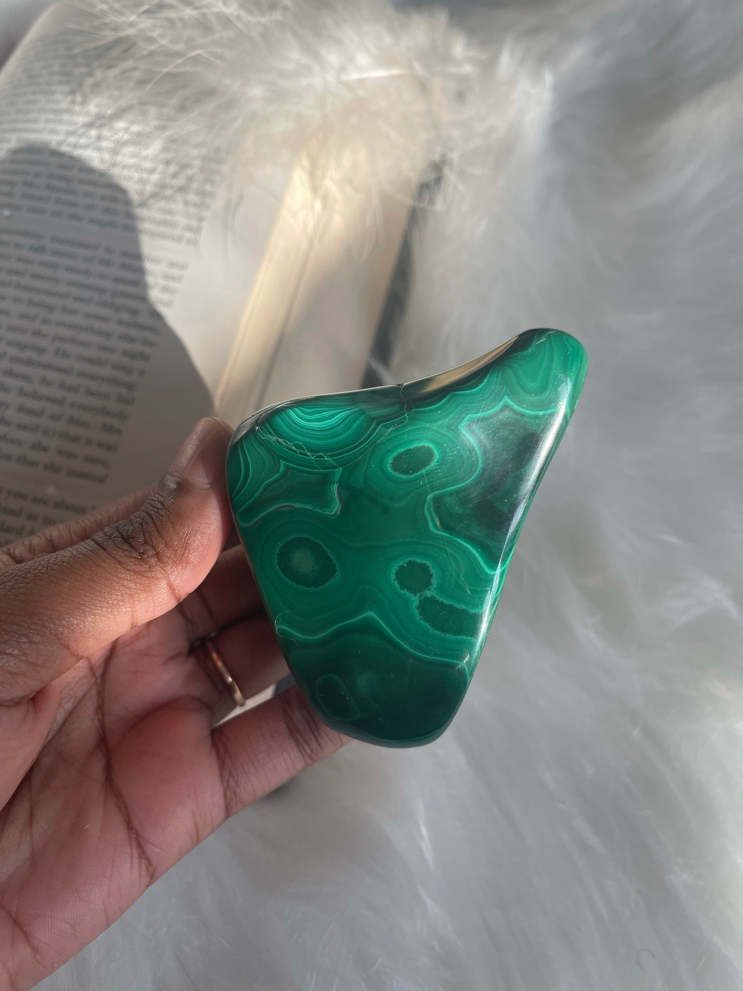 Polished Malachite freeform