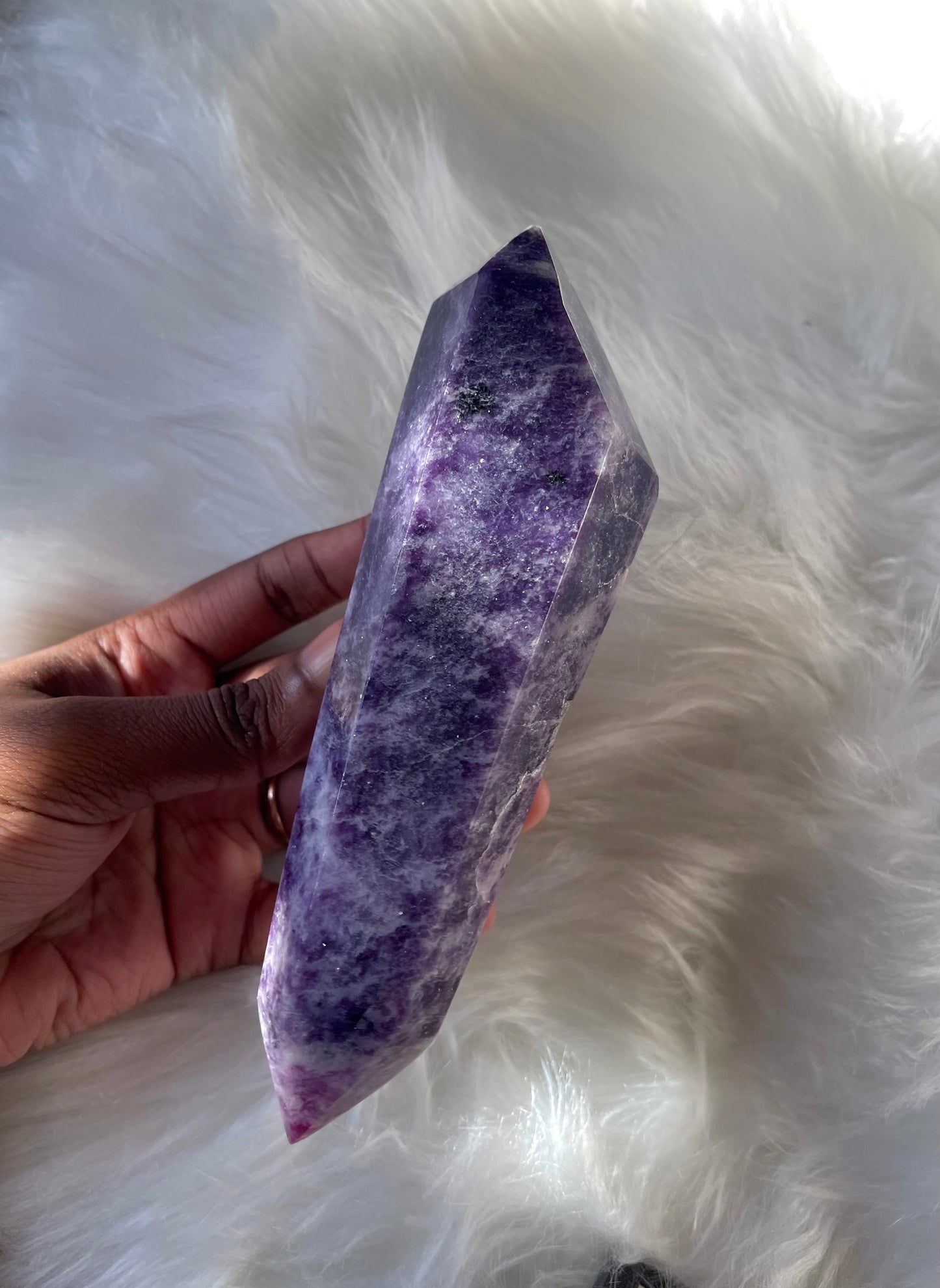 Lepidolite - double terminated point