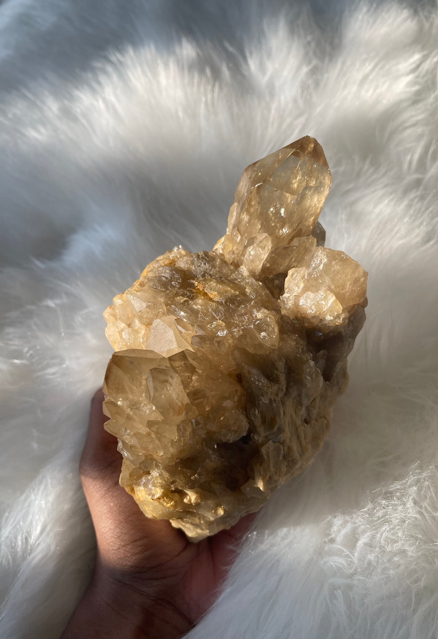 Natural Citrine cluster - L