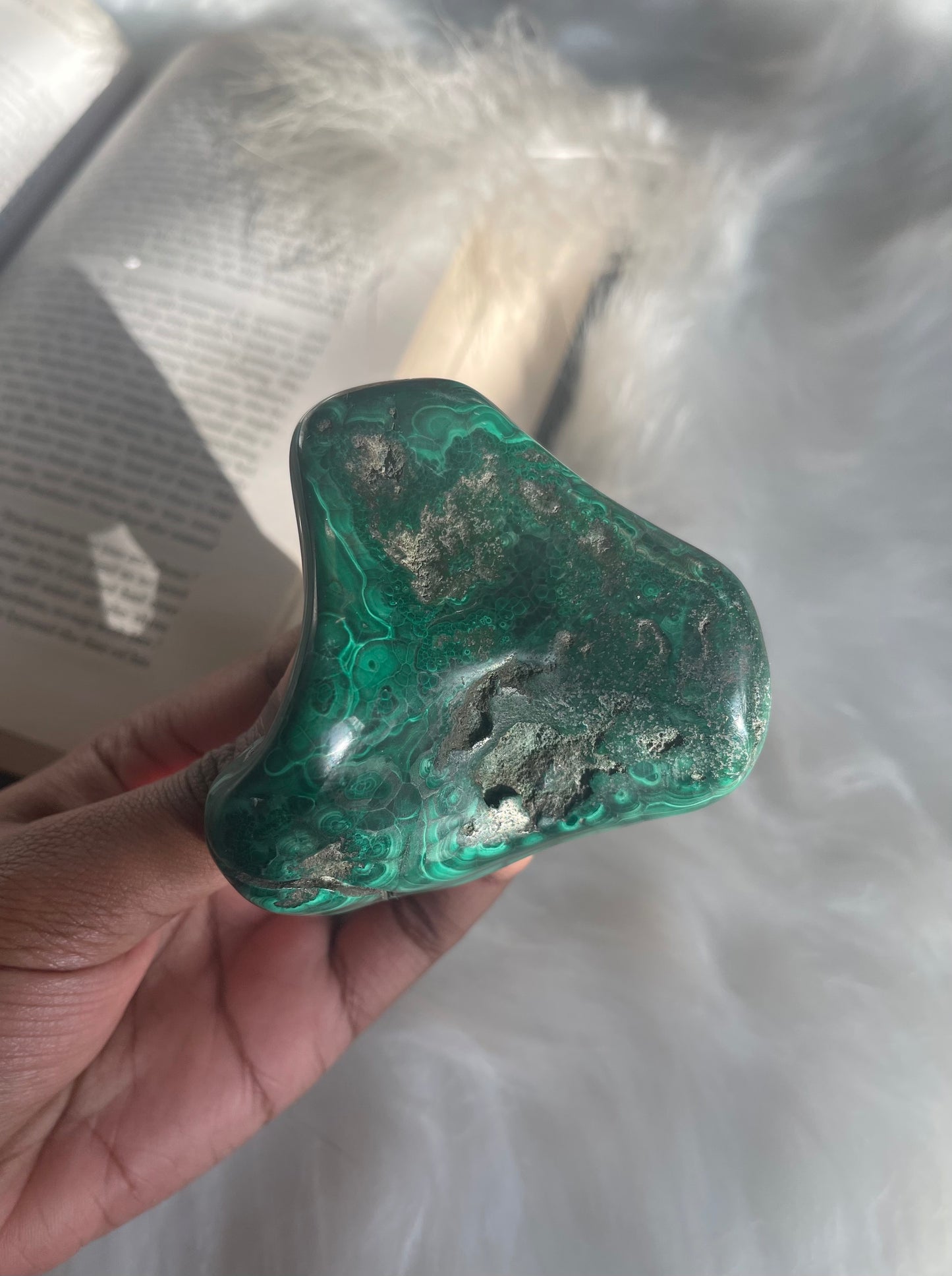 Polished Malachite freeform