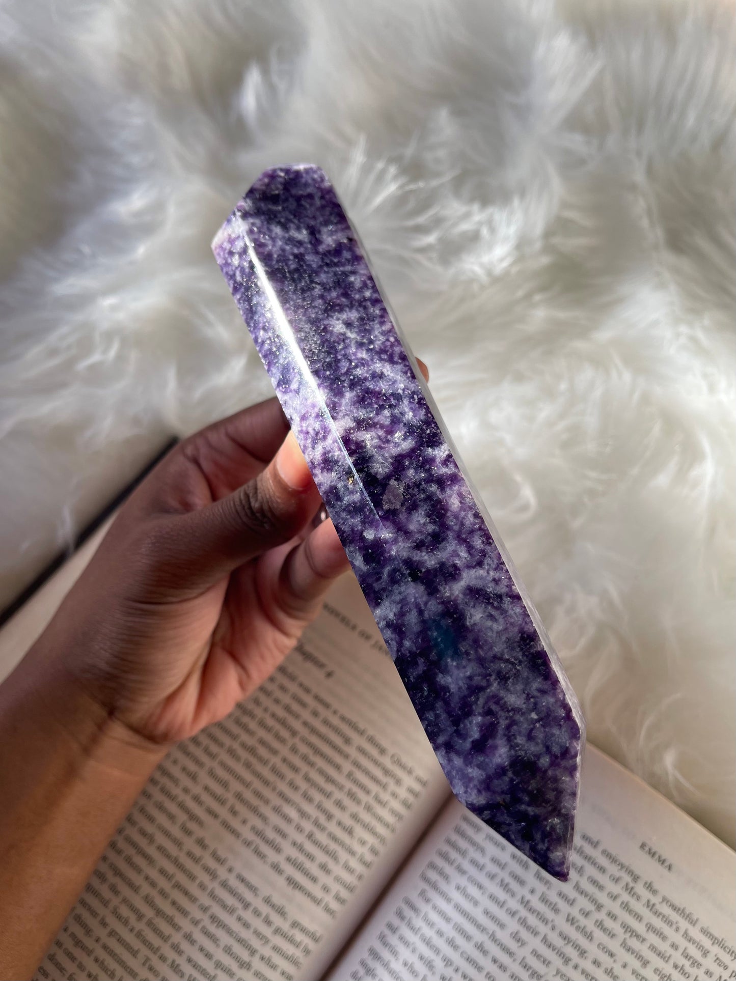 Lepidolite - double terminated point