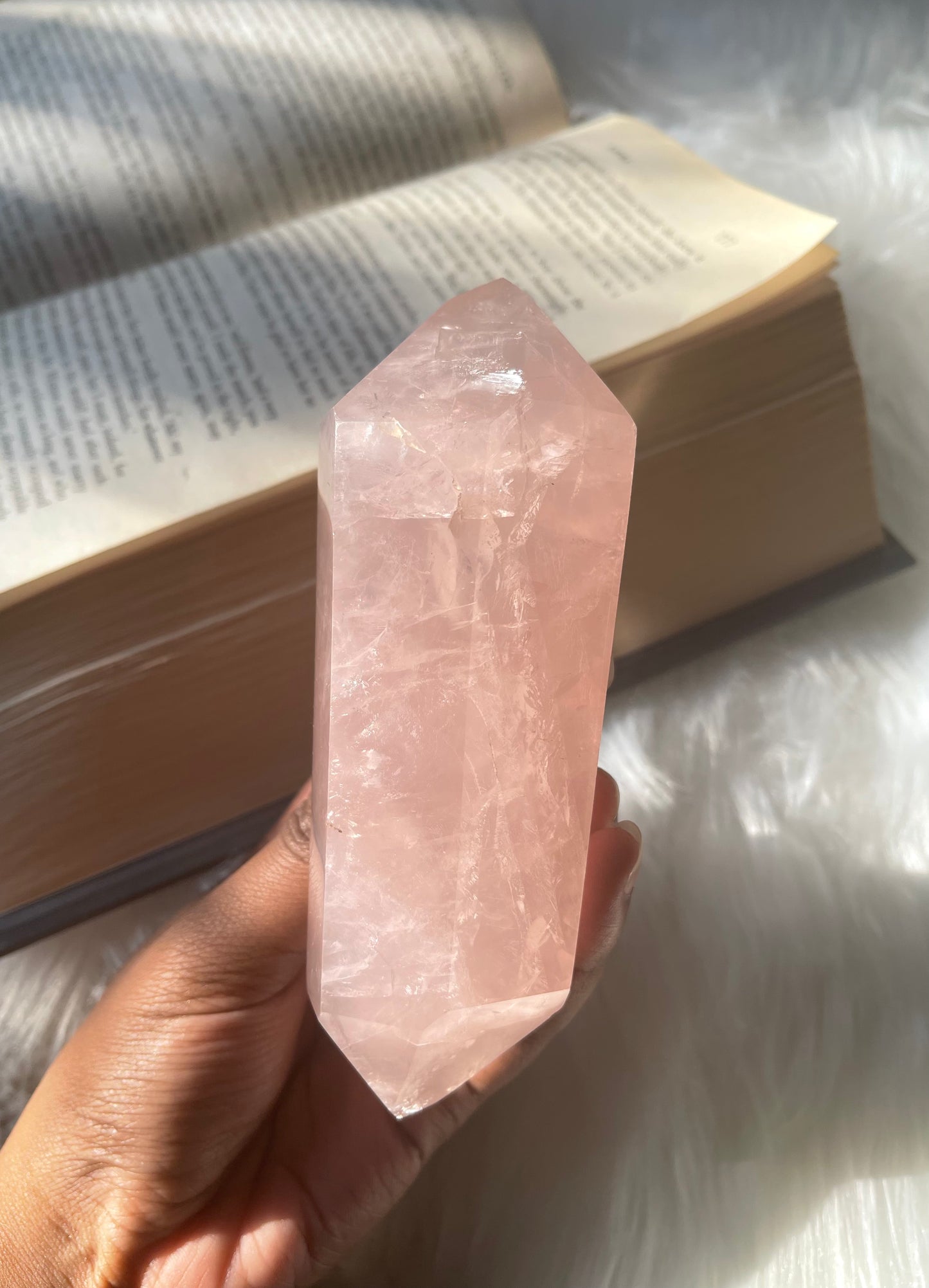 Rose Quartz double terminated point