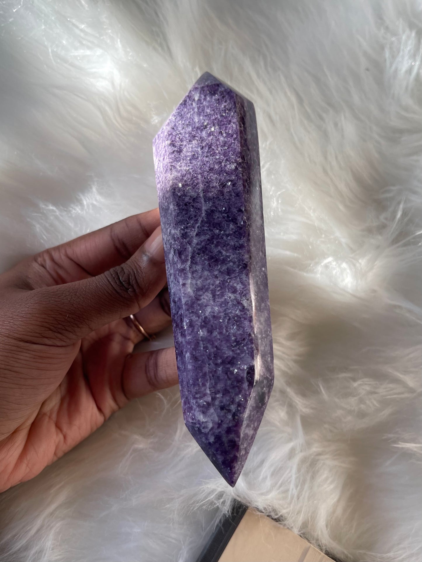 Lepidolite - double terminated point