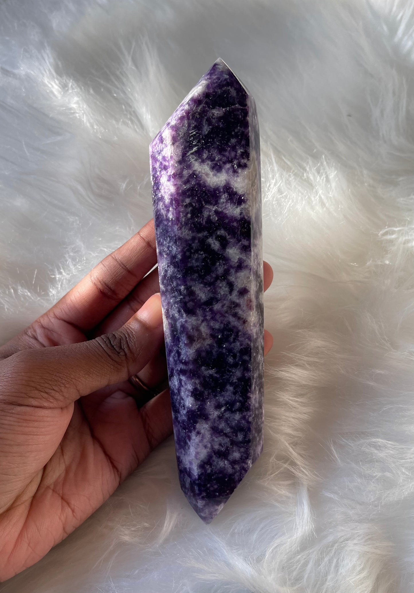 Lepidolite - double terminated point