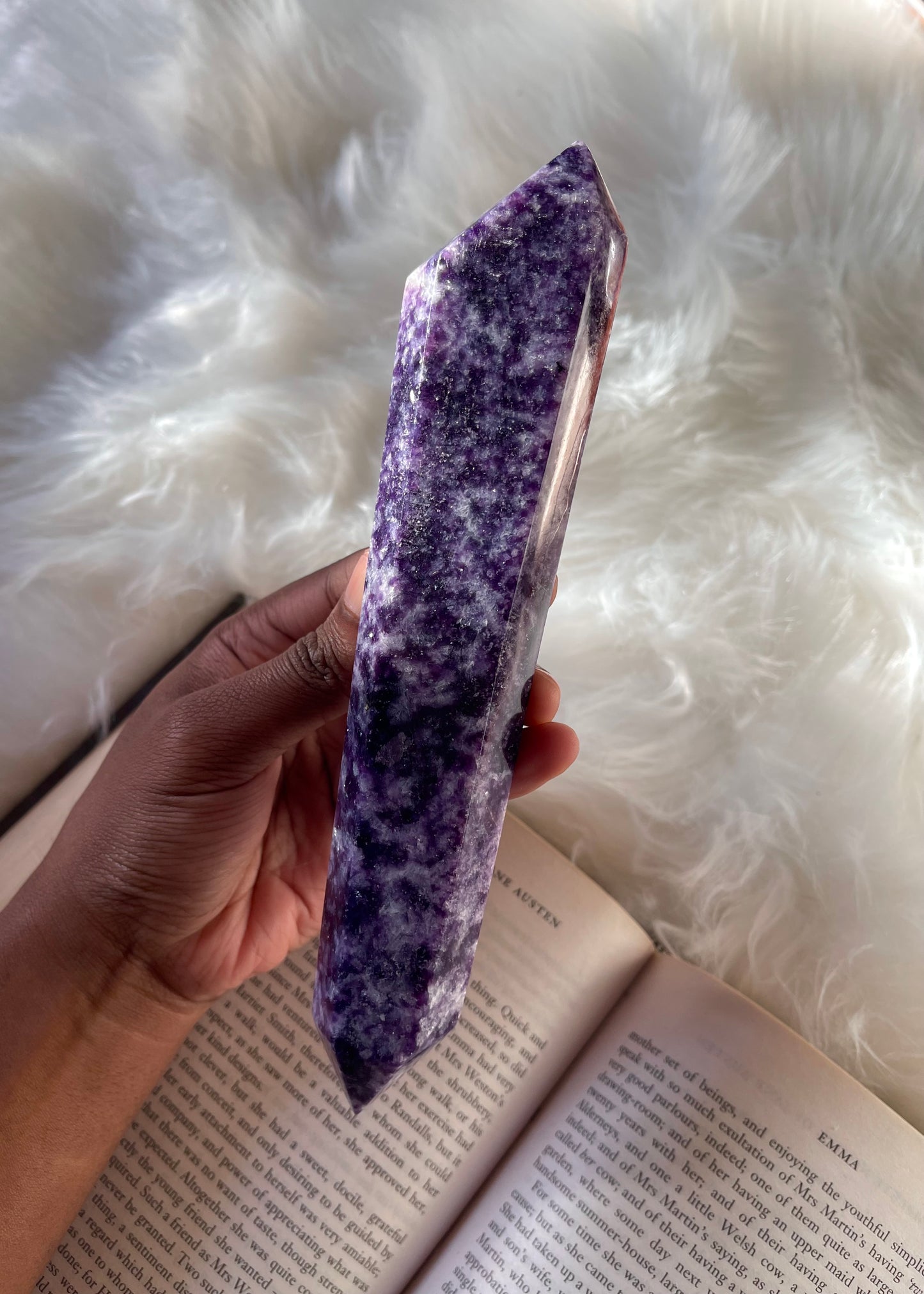 Lepidolite - double terminated point