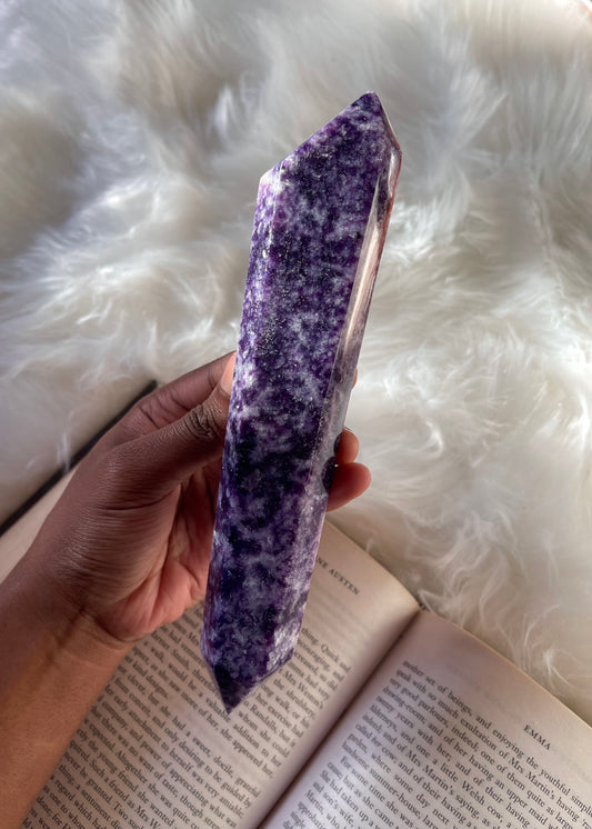 Lepidolite - double terminated point