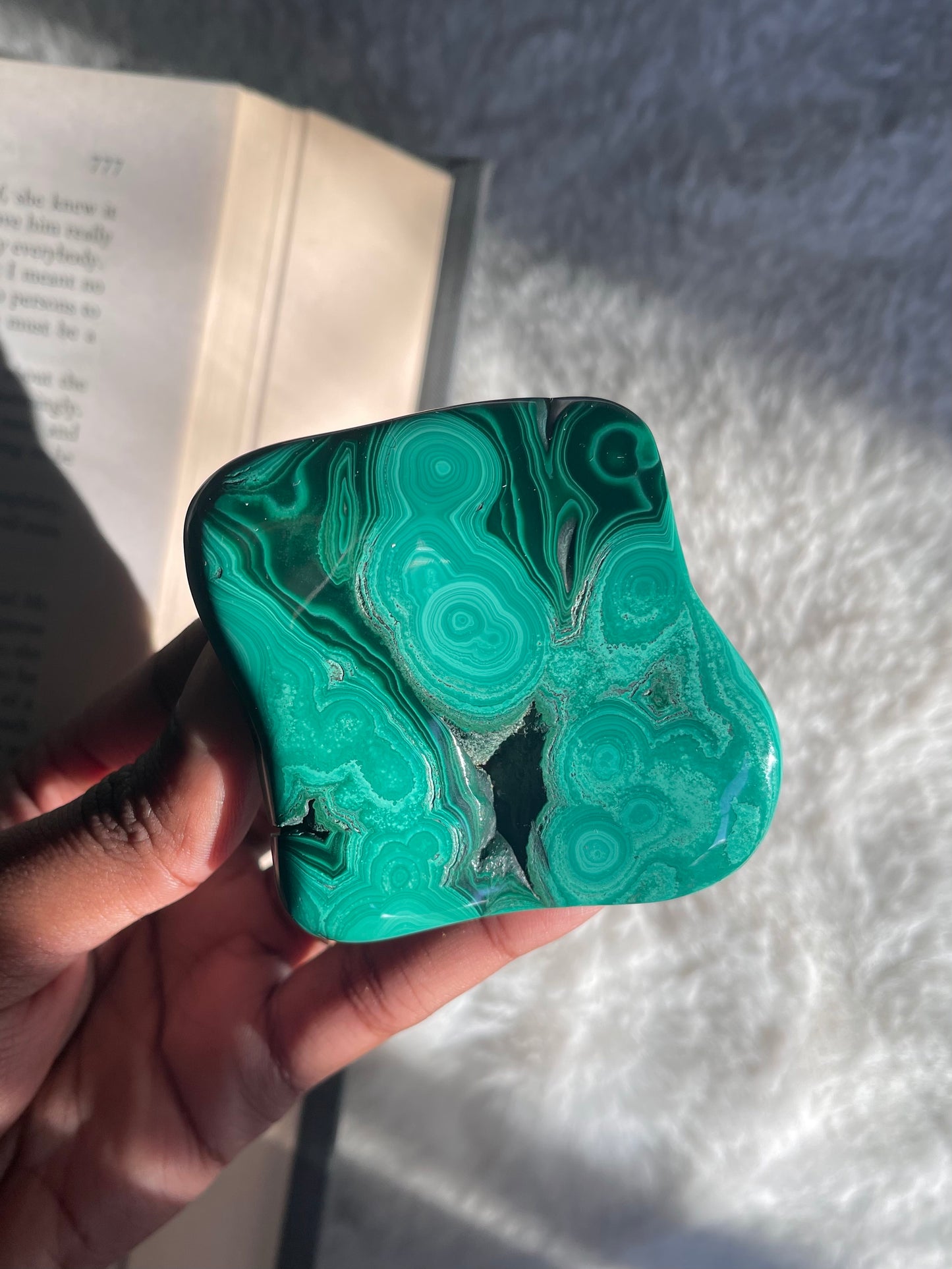 Polished Malachite freeform